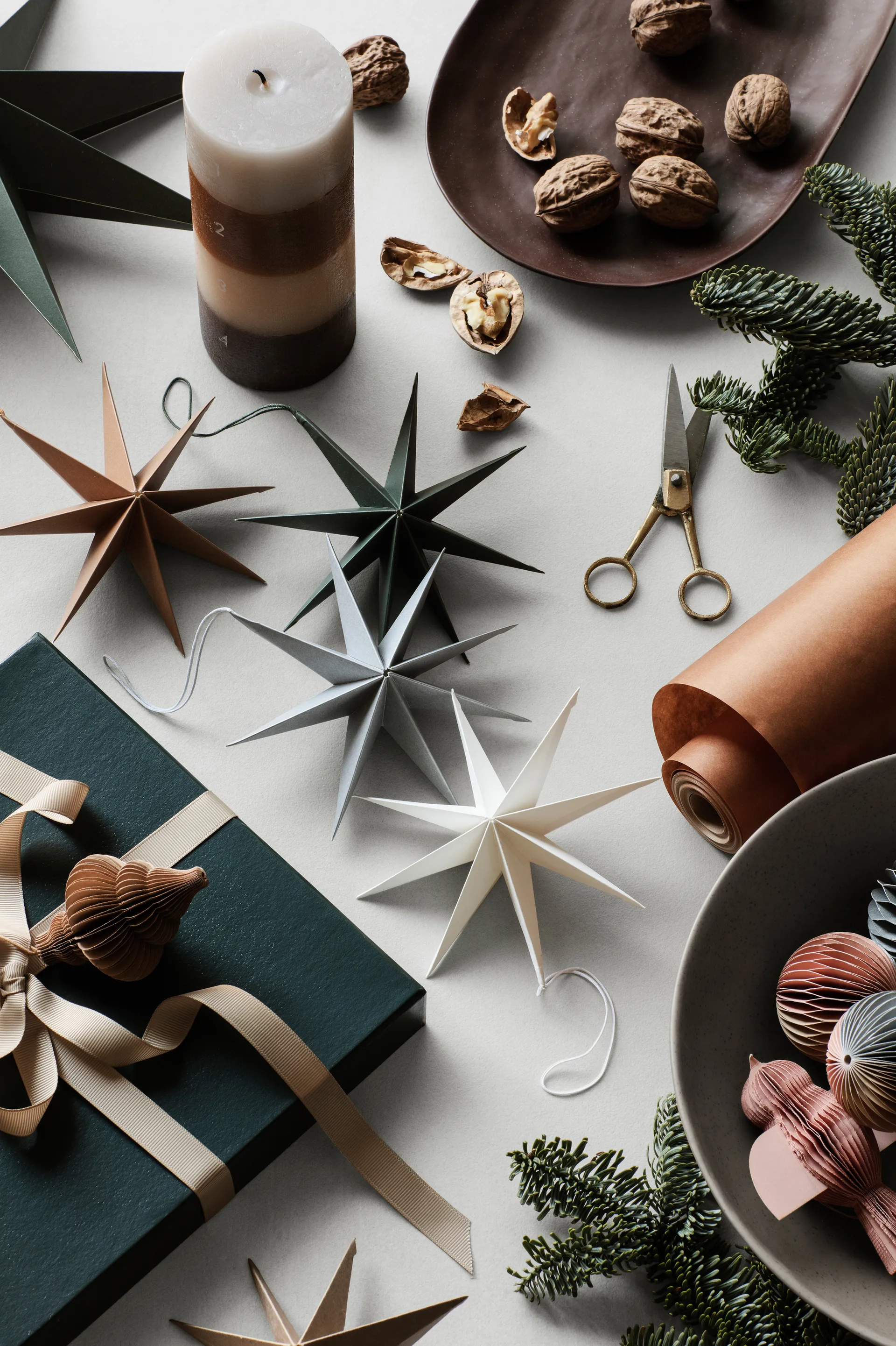 Estrela de papel Star Ø15 cm, Prata Broste Copenhagen