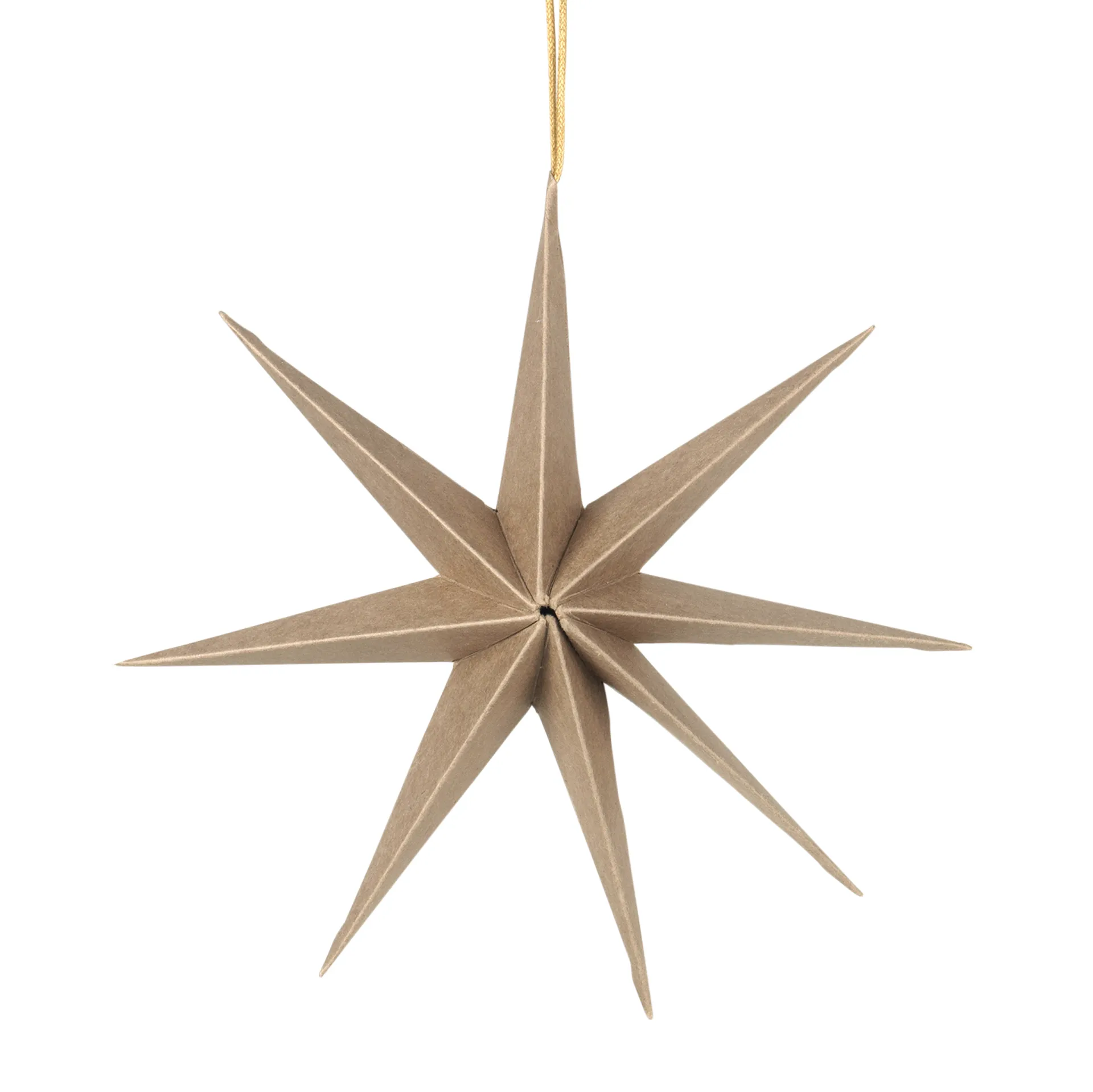 Estrela de papel Star Ø50 cm, Castanho Natural Broste Copenhagen