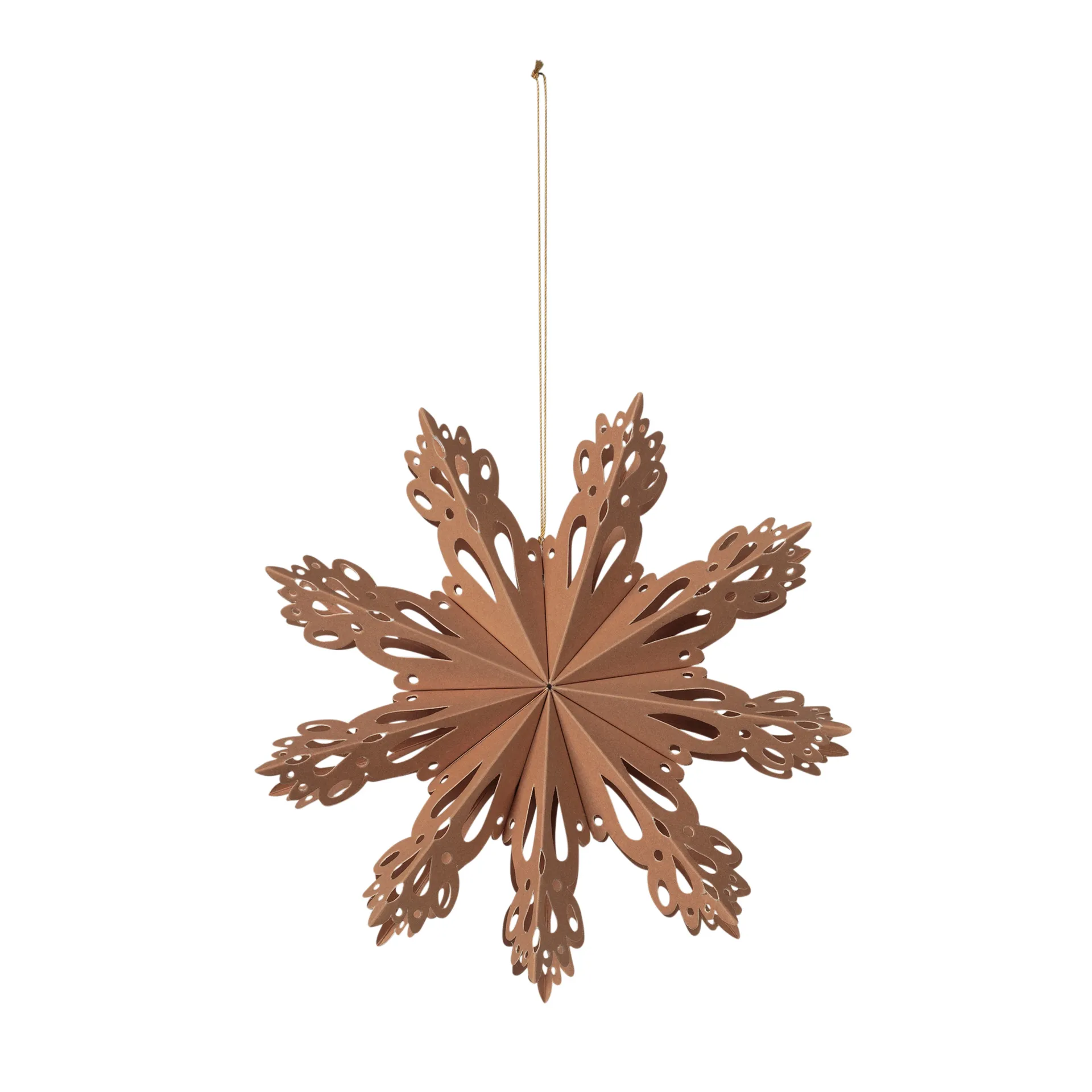Floco de neve decoração de Natal Indian tan, Ø15 cm Broste Copenhagen