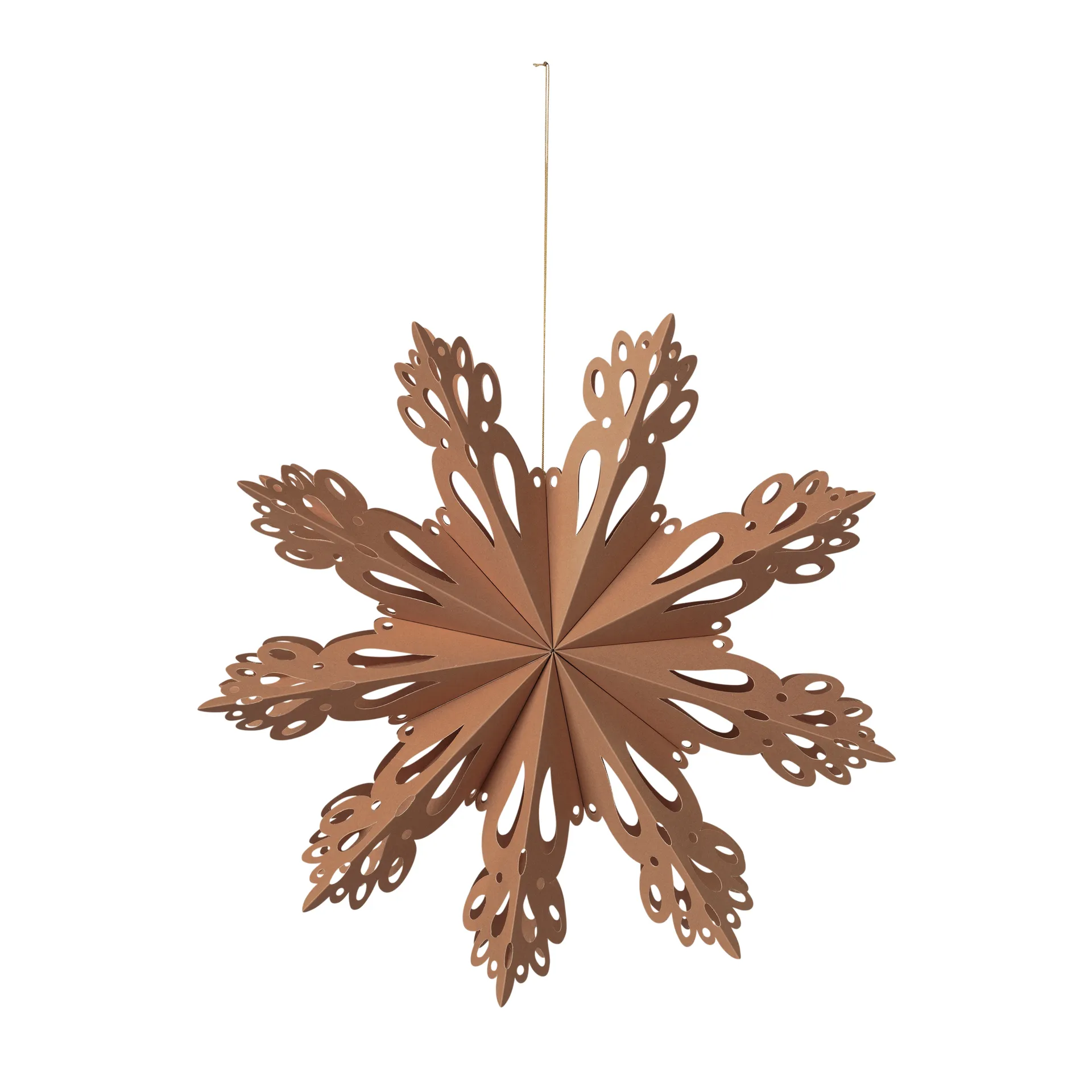 Floco de neve decoração de Natal Indian tan, Ø30 cm Broste Copenhagen