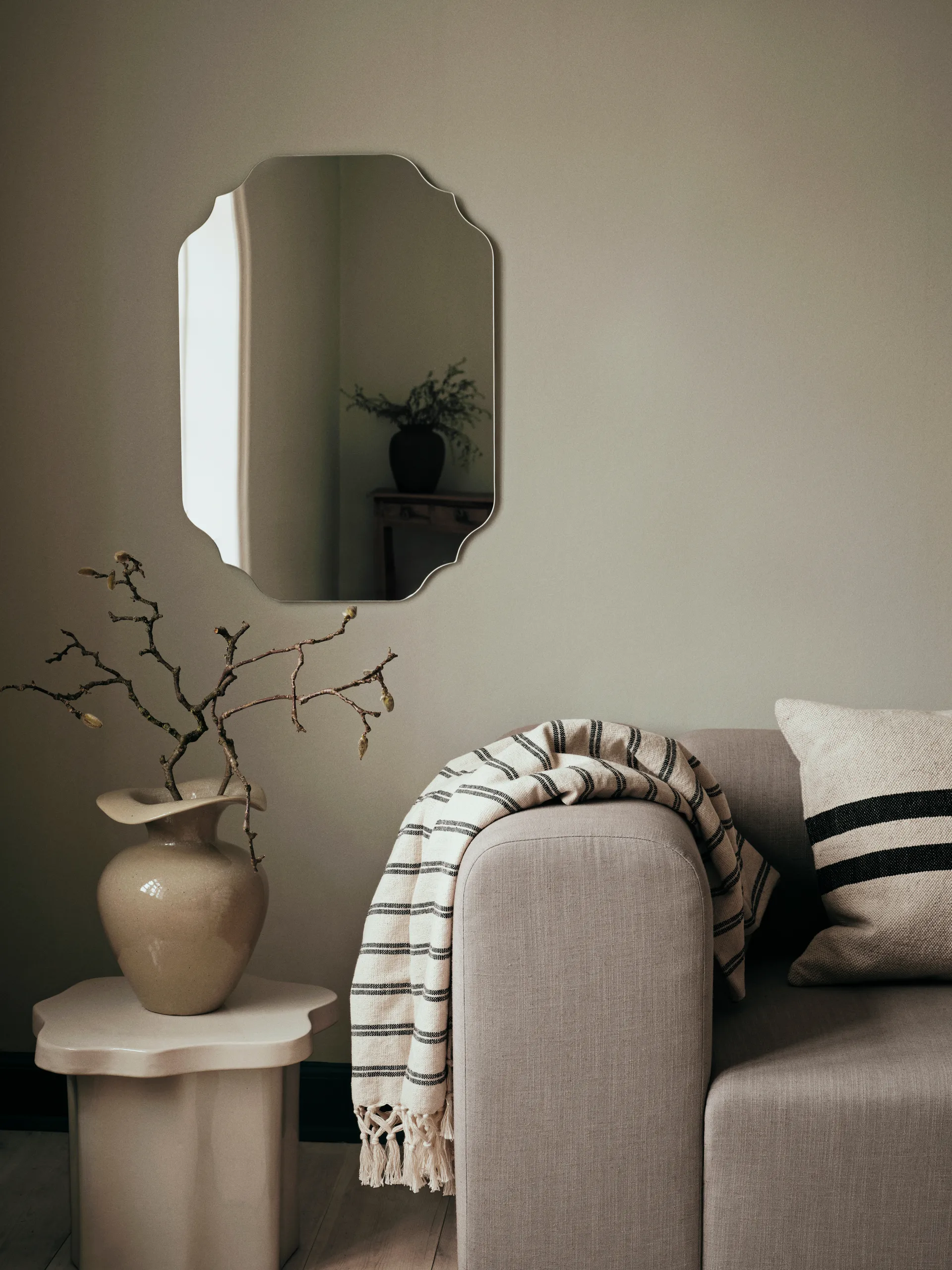 Florentina vaso M 32 cm, Bege Broste Copenhagen