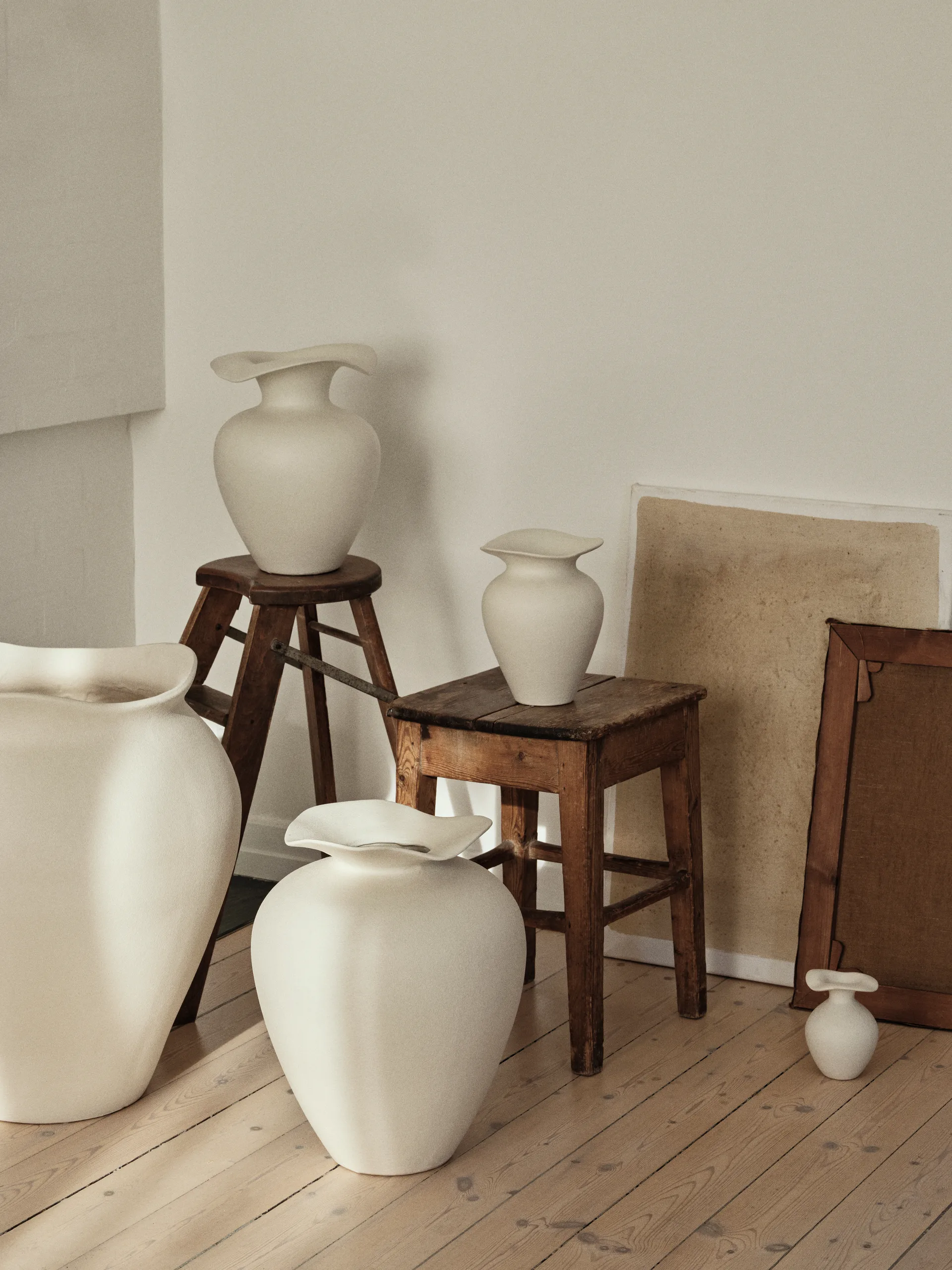 Florentina vaso M 32 cm, Branco Broste Copenhagen