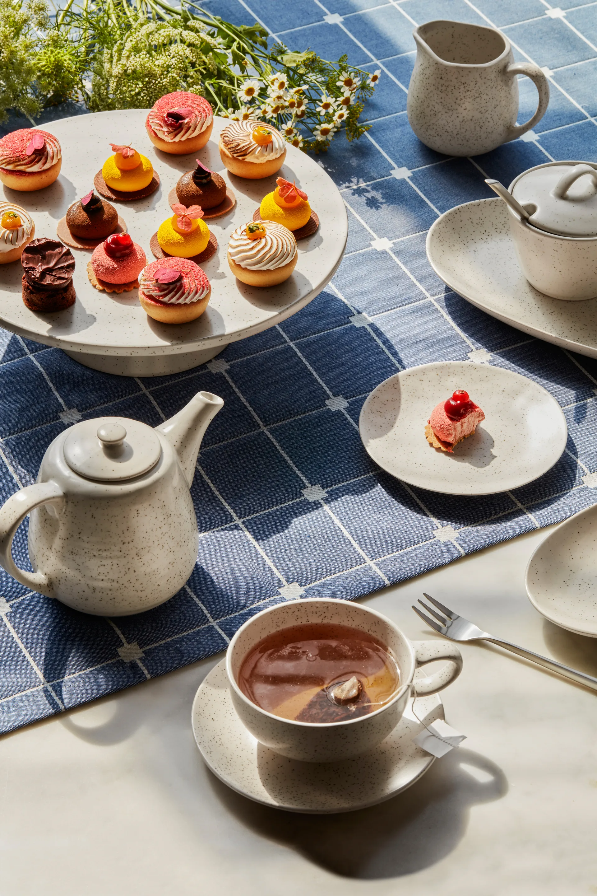 Garfo de bolo Hune, 4 un., Brushed satin Broste Copenhagen