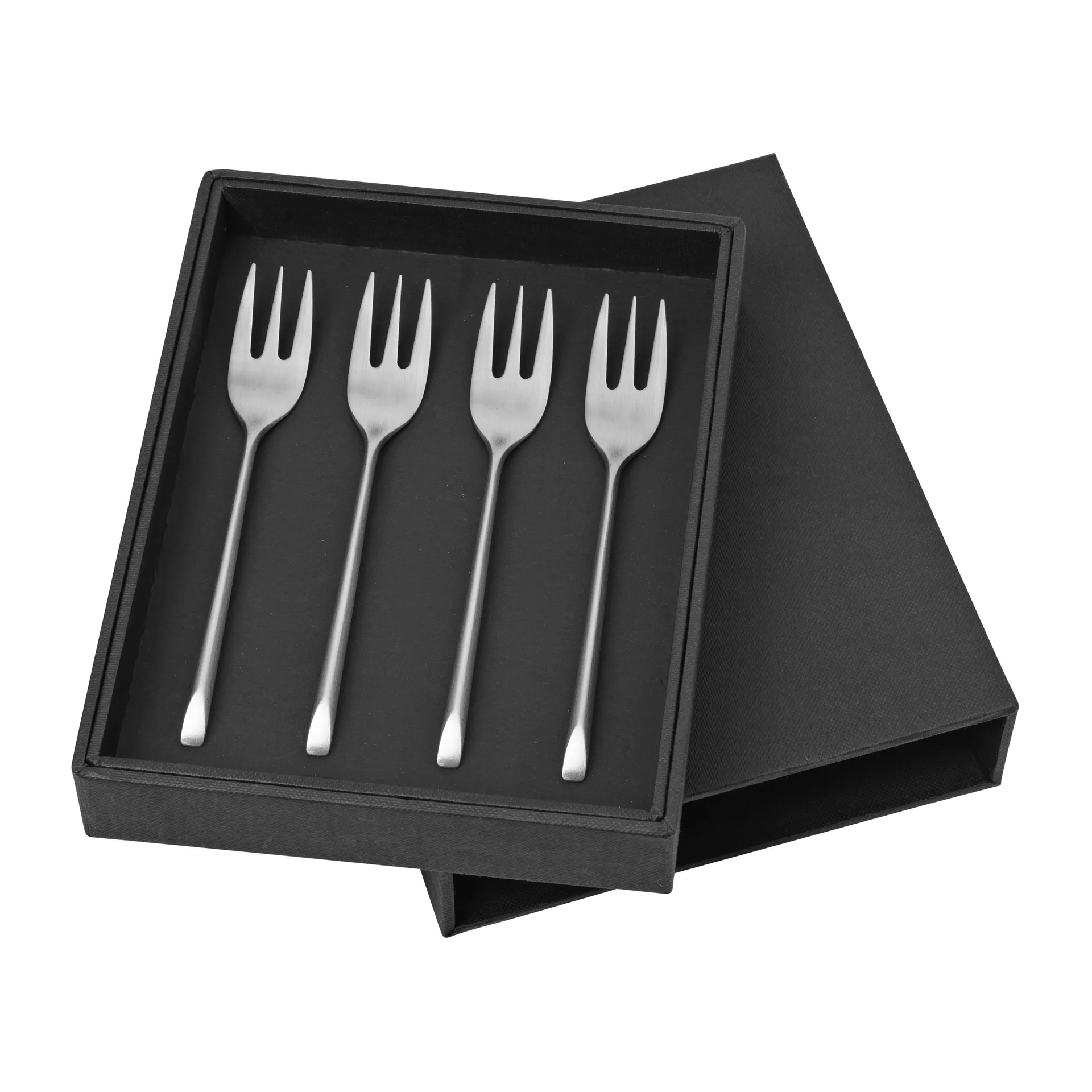 Garfo de bolo Sletten, 4 un., Full satin forged Broste Copenhagen
