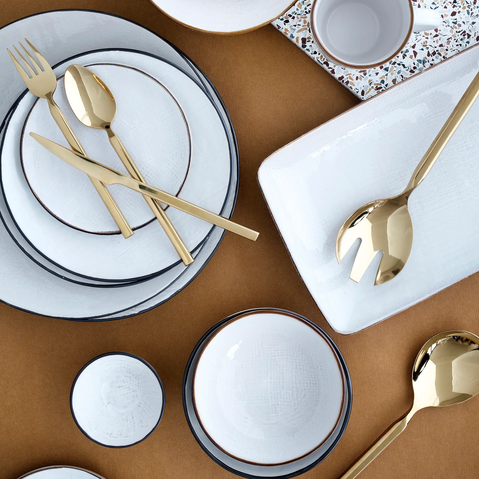 Garfo Tvis, 4 un., dourado Broste Copenhagen