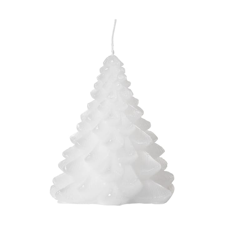 Granny Christmas tree vela Ø9x10 cm - Branco Puro - Broste Copenhagen