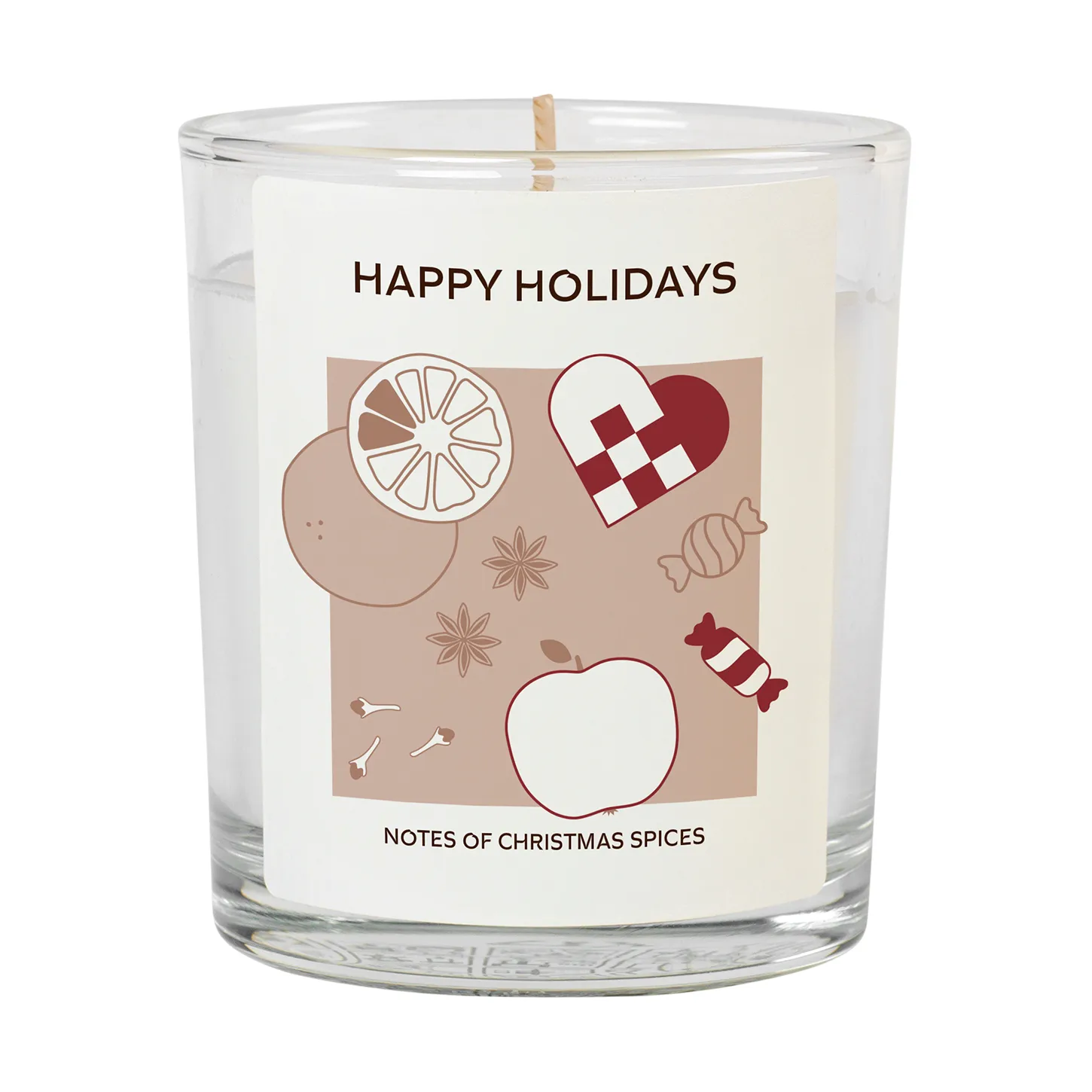 Happy Holidays vela perfumada 32 t, Branco Broste Copenhagen