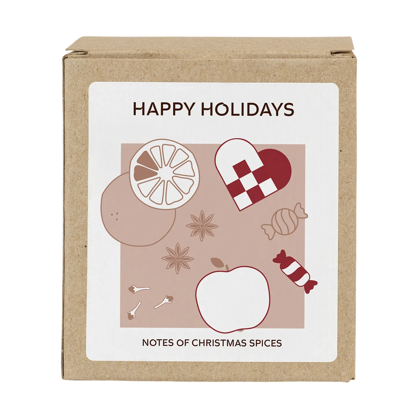 Happy Holidays vela perfumada 32 t, Branco Broste Copenhagen