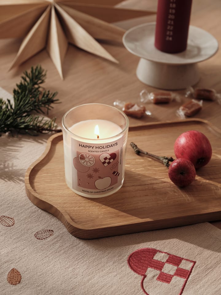 Happy Holidays vela perfumada 32 t, Branco Broste Copenhagen