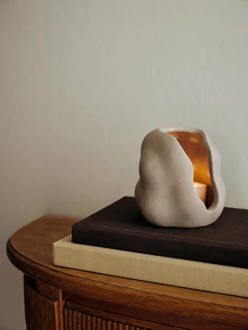 Hekla Hurricane castiçal - Cinza-pomba, Ø9,5 cm - Broste Copenhagen