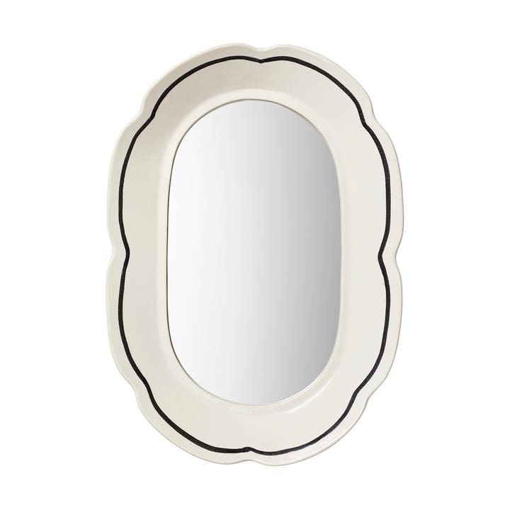 Hilma espelho 30x45 cm - Branco sujo-preto - Broste Copenhagen