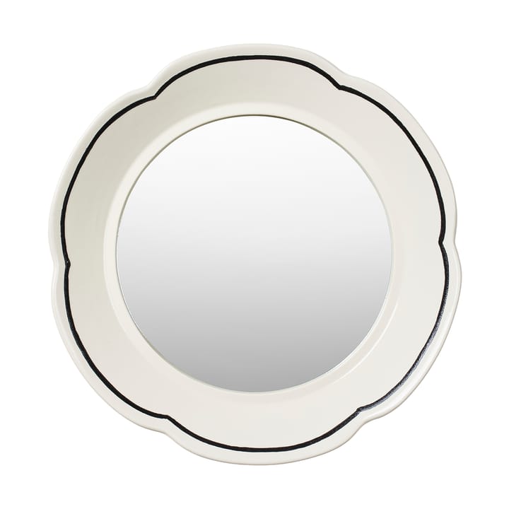 Hilma espelho Ø36 cm - Branco sujo-preto - Broste Copenhagen