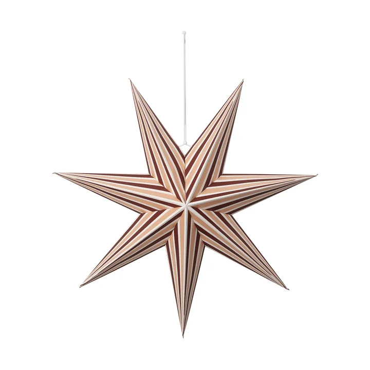 Joy estrela de Advento - Deep Red-Soft Pink, L - Broste Copenhagen