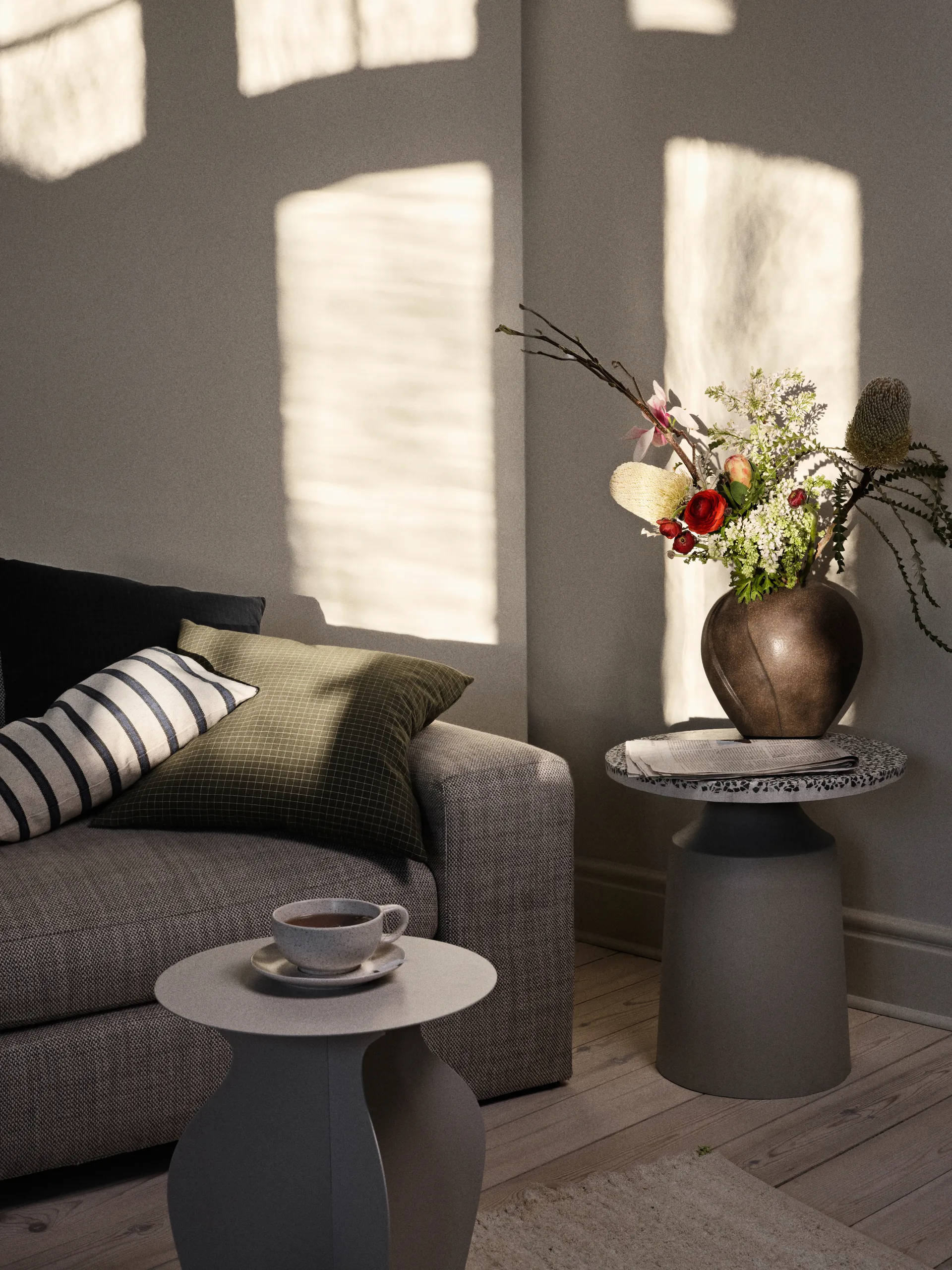 Leda vaso Ø25x25 cm, Antique brown Broste Copenhagen