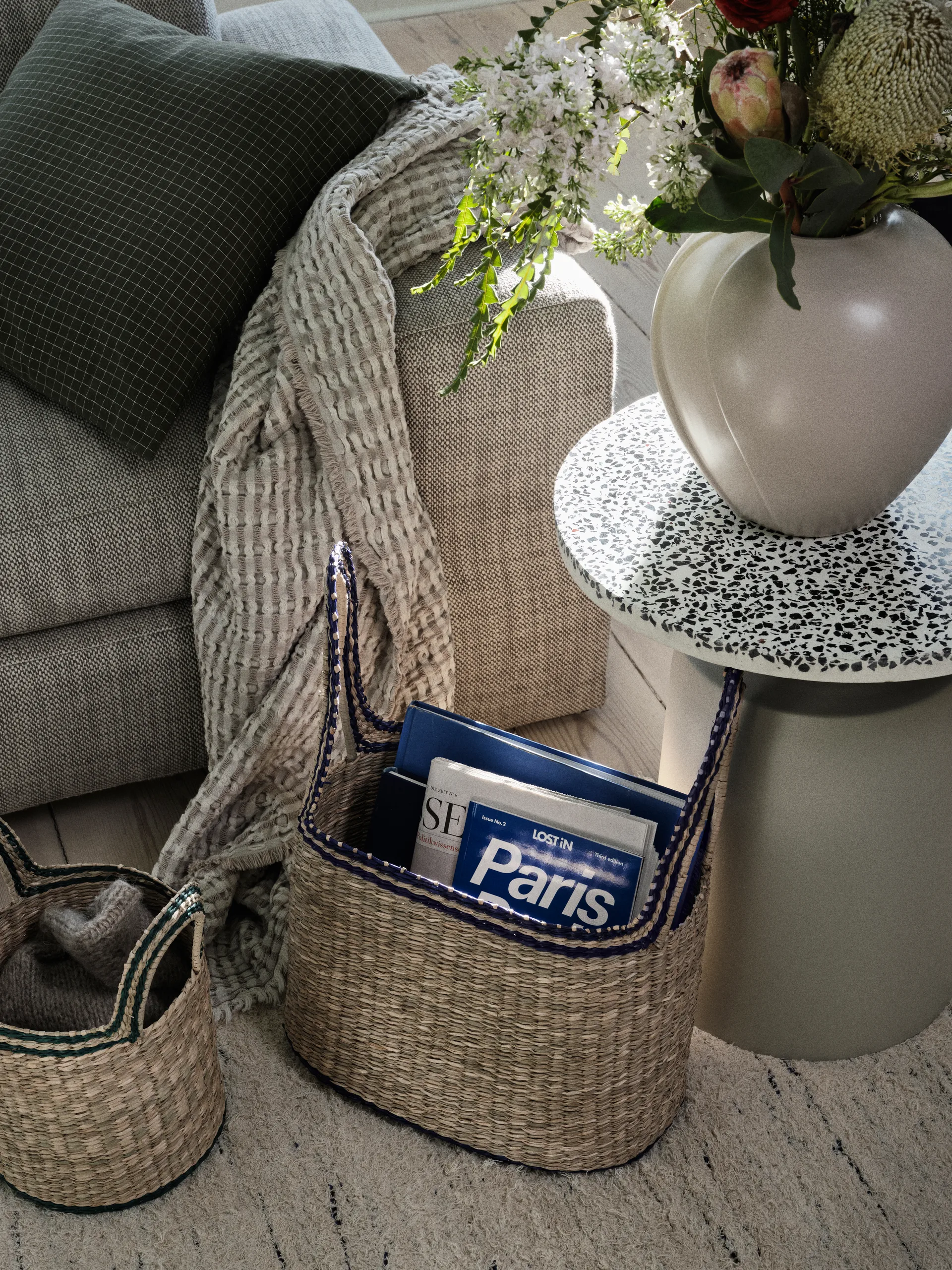 Leda vaso Ø25x25 cm, Grey sand Broste Copenhagen