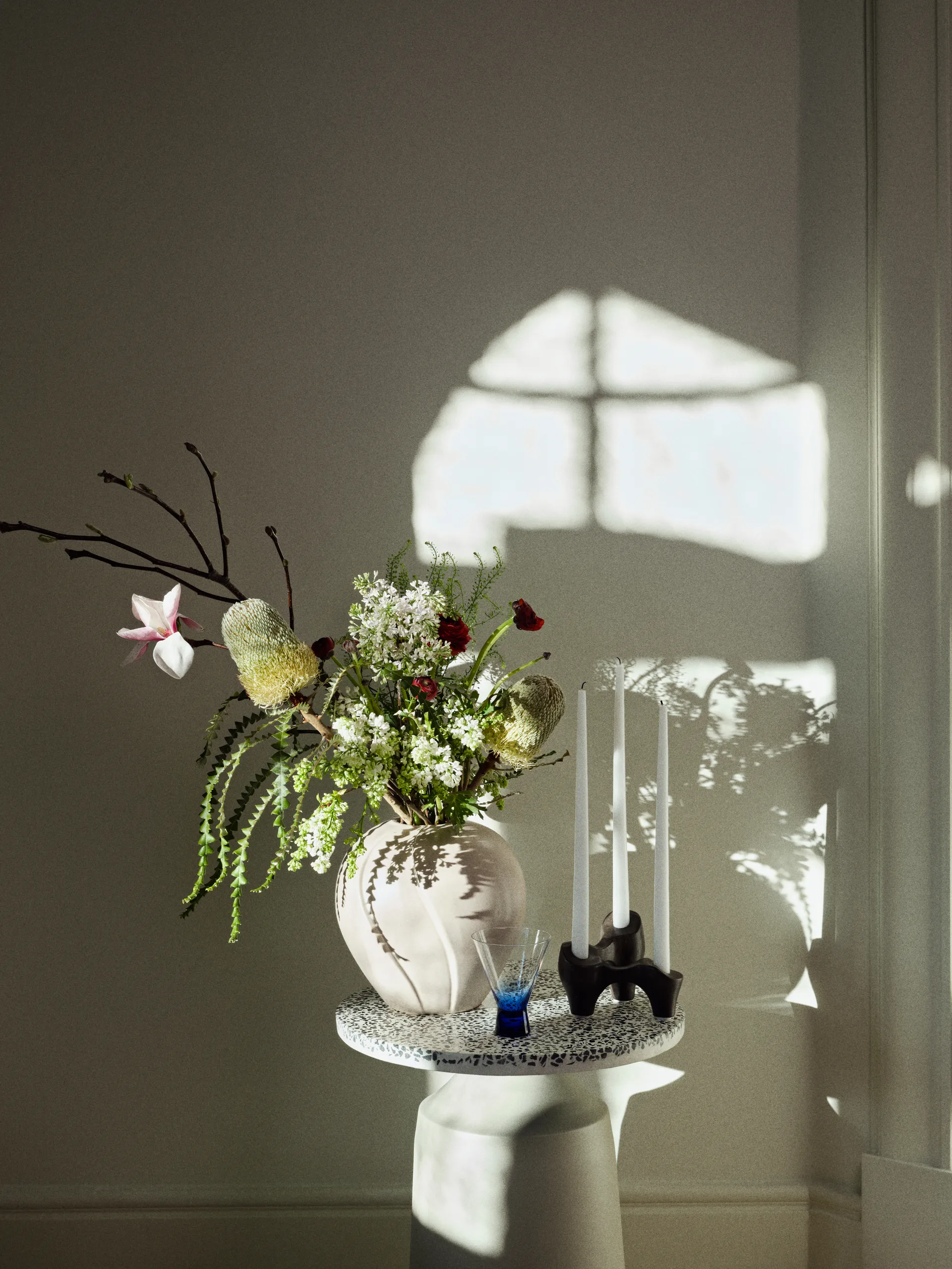 Leda vaso Ø25x25 cm, Grey sand Broste Copenhagen