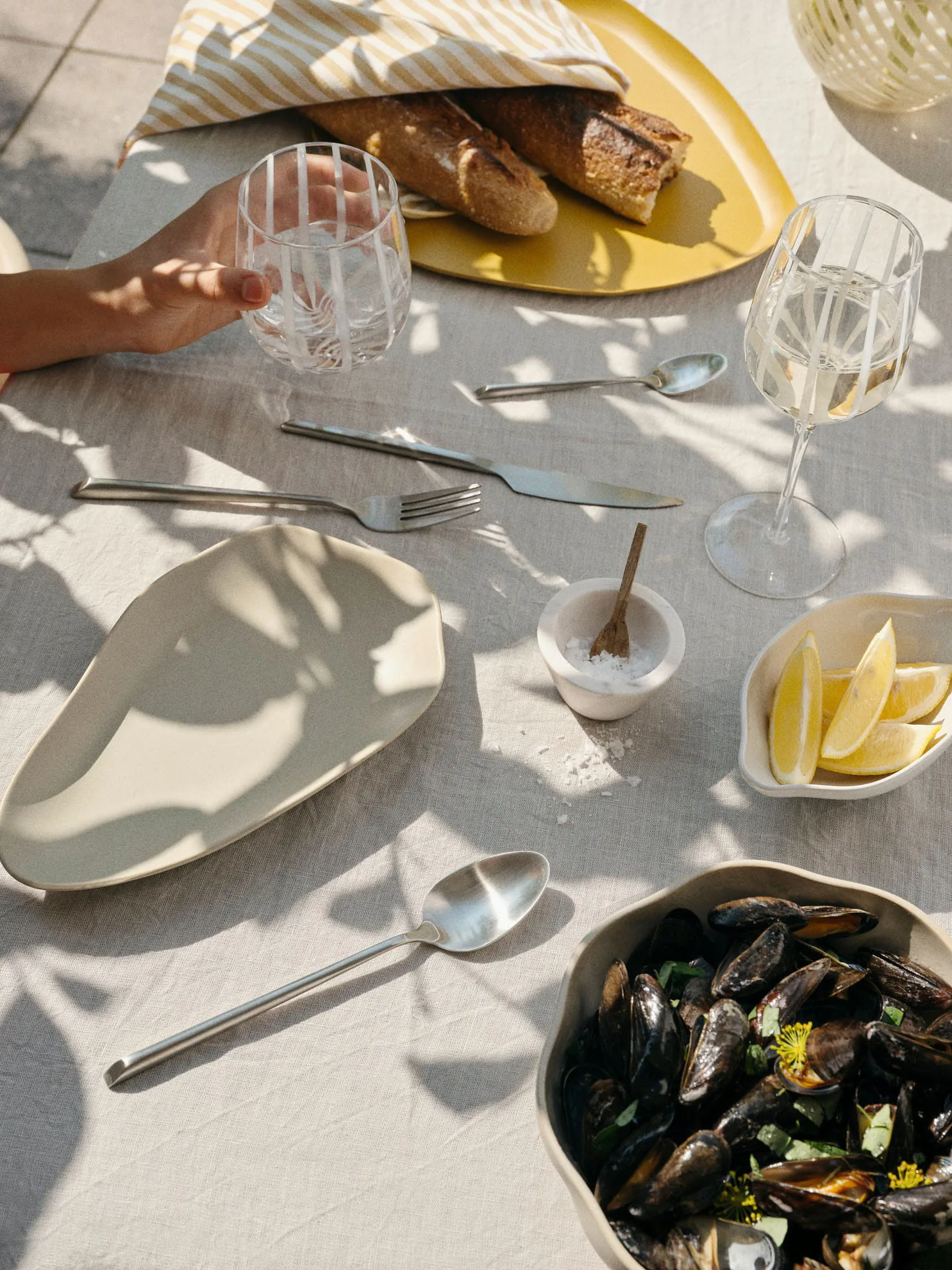 Limfjord tigela Ø20 cm, Cinza claro Broste Copenhagen