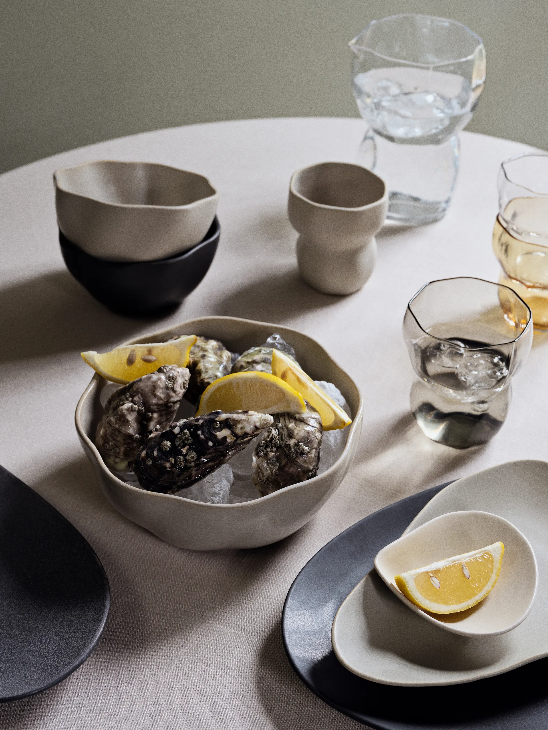 Limfjord tigela Ø20 cm, Cinza claro Broste Copenhagen