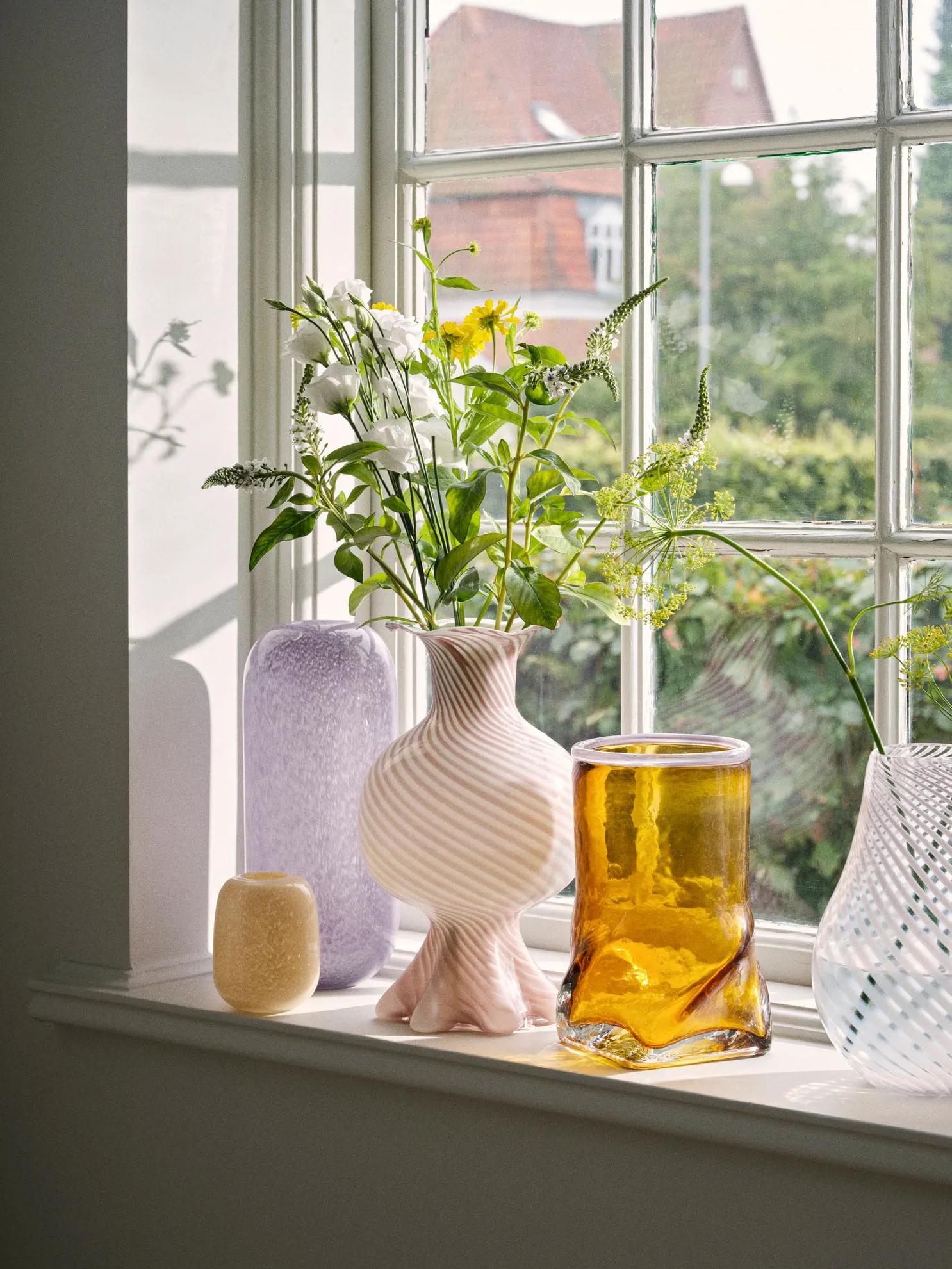 Mella vaso 30 cm, Rosa fada-off white Broste Copenhagen