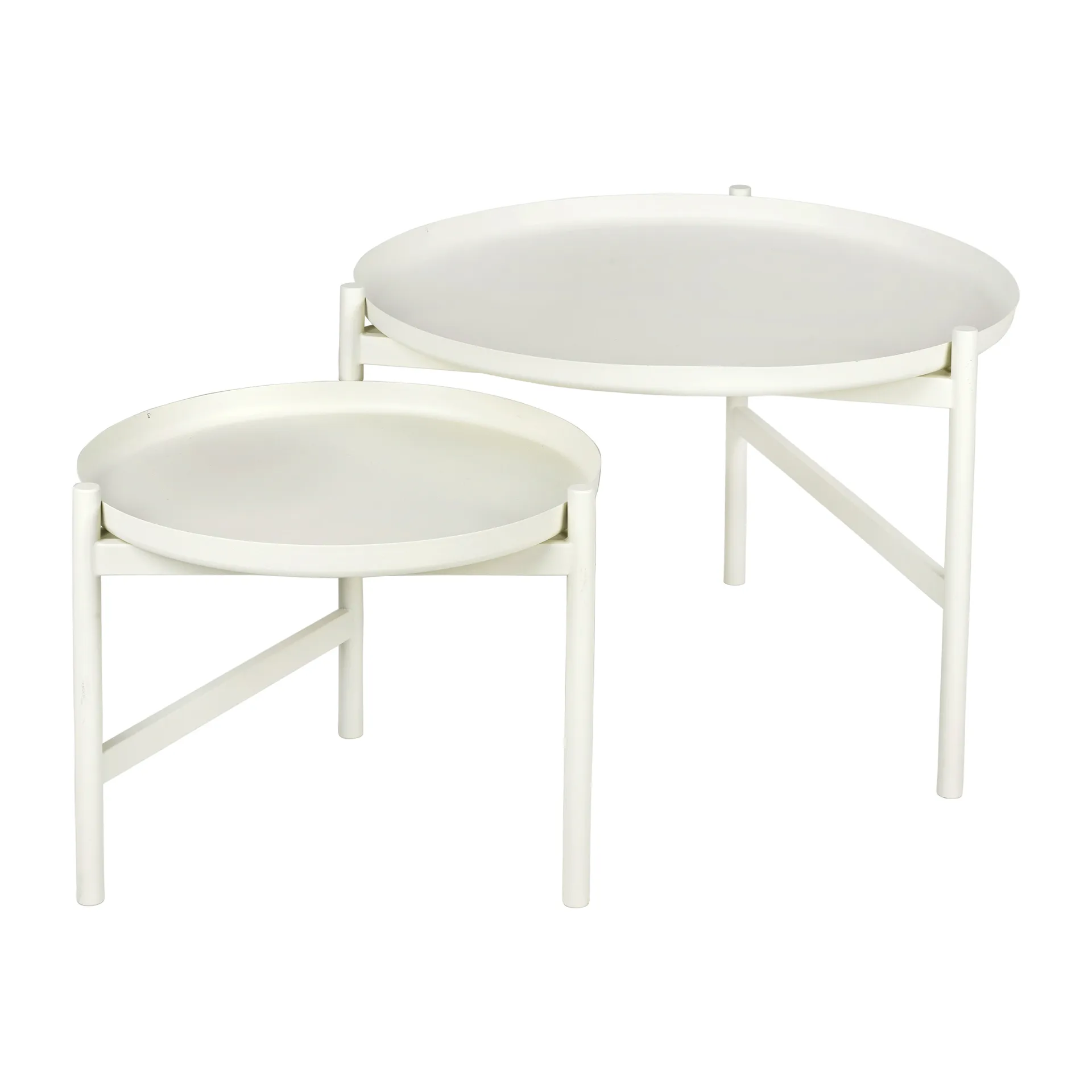 Mesa de apoio Turner table Ø70 cm, Branco Broste Copenhagen