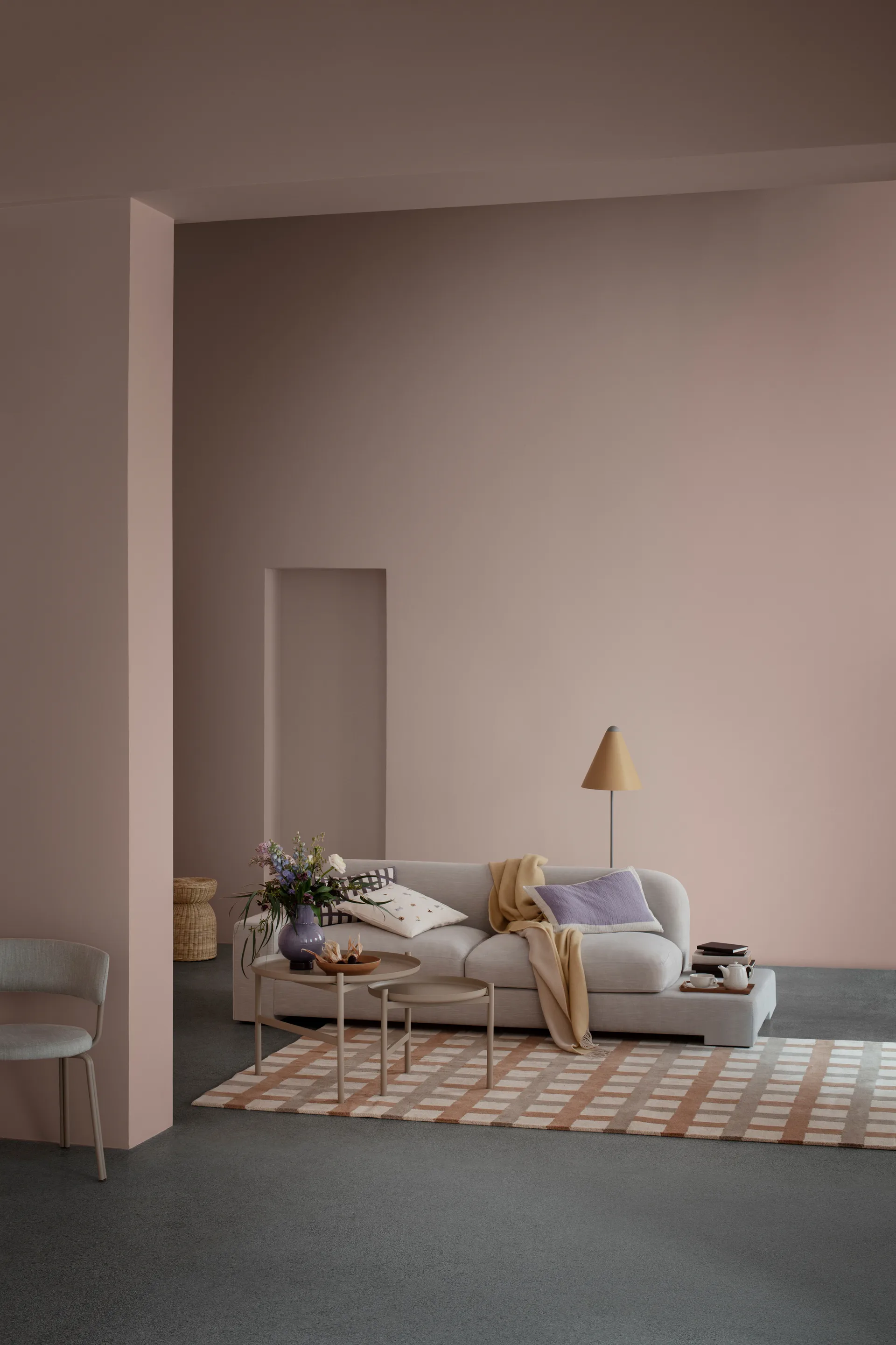 Mesa de apoio Turner table Ø70 cm, Cinza Broste Copenhagen