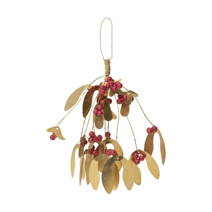 Mistletoe ornamento de árvore de Natal - Deep Red - Broste Copenhagen