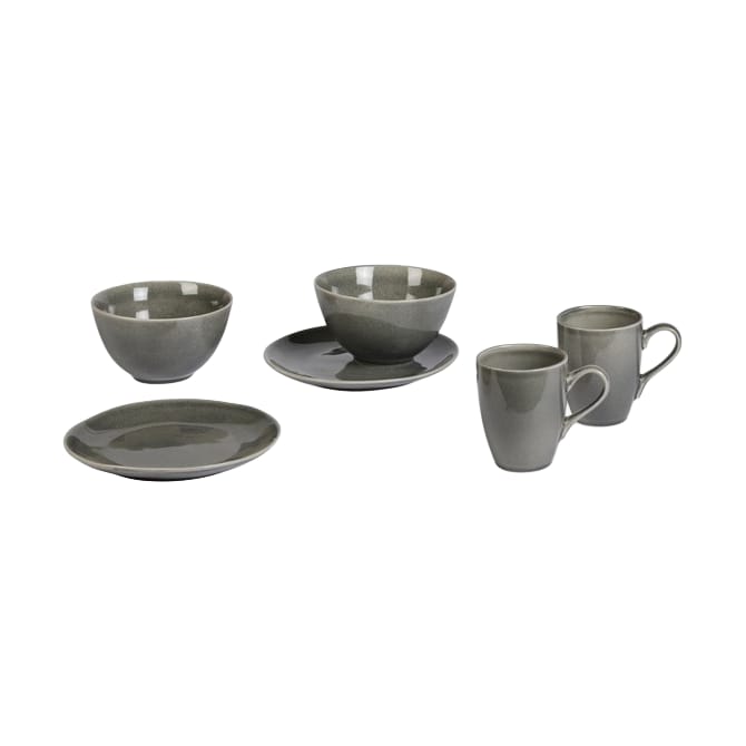 Nordic Rain conjunto de pequeno-almoço para duas pessoas - 6 peças - Broste Copenhagen