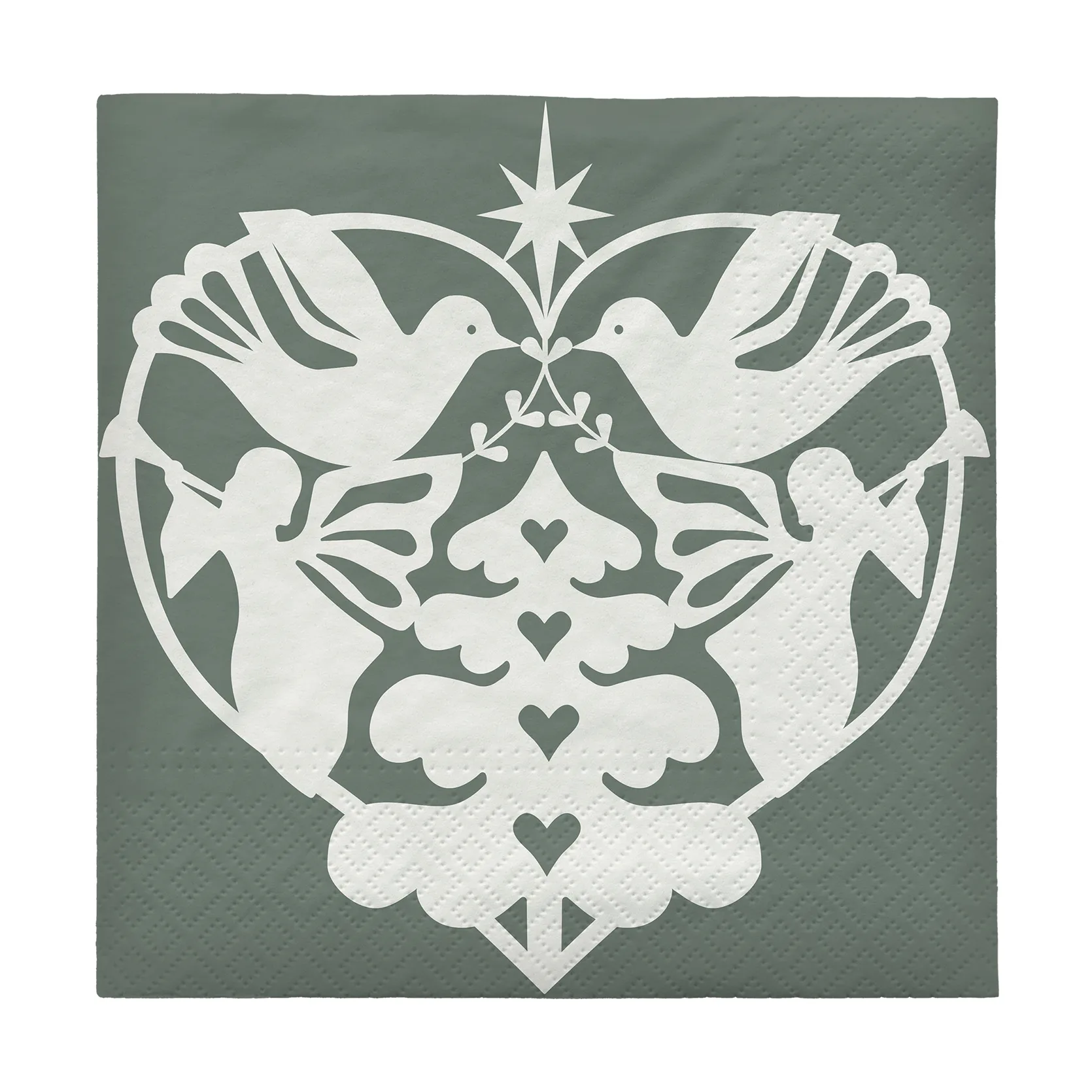 Nostalgia guardanapo de papel 33x33 20 unidades, Verde Folha de Uva Broste Copenhagen