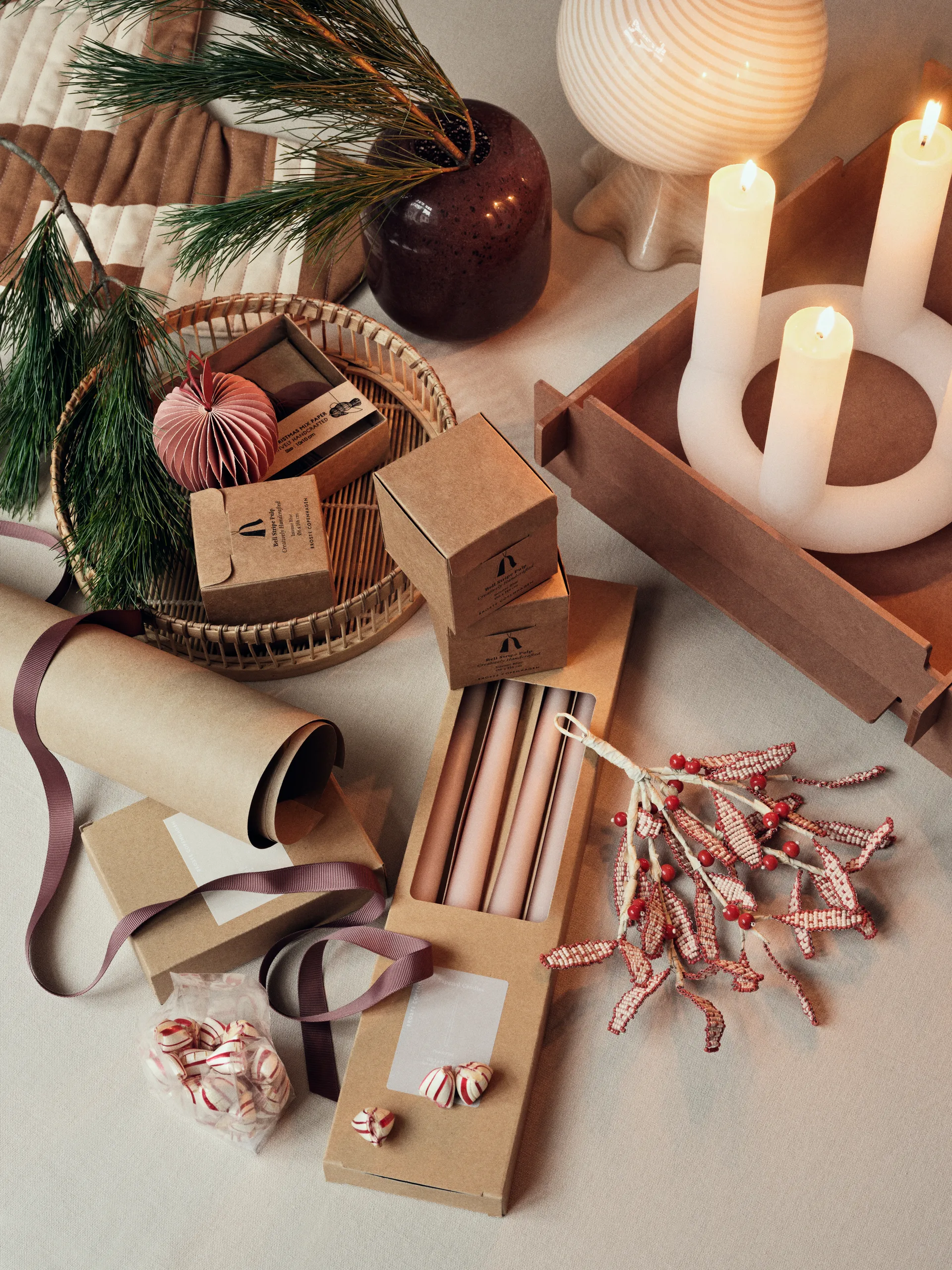 Pingente decorativo Mistletoe 17x18 cm, Laranja abóbora  Broste Copenhagen