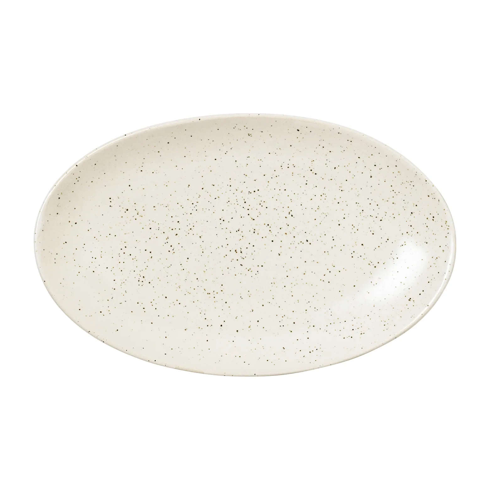 Pires oval Nordic Vanilla 22 cm, Cream with grains Broste Copenhagen
