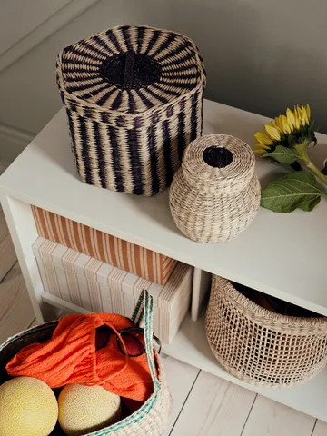 Polly caixa de armazenamento 3 peças - Natural-preto - Broste Copenhagen