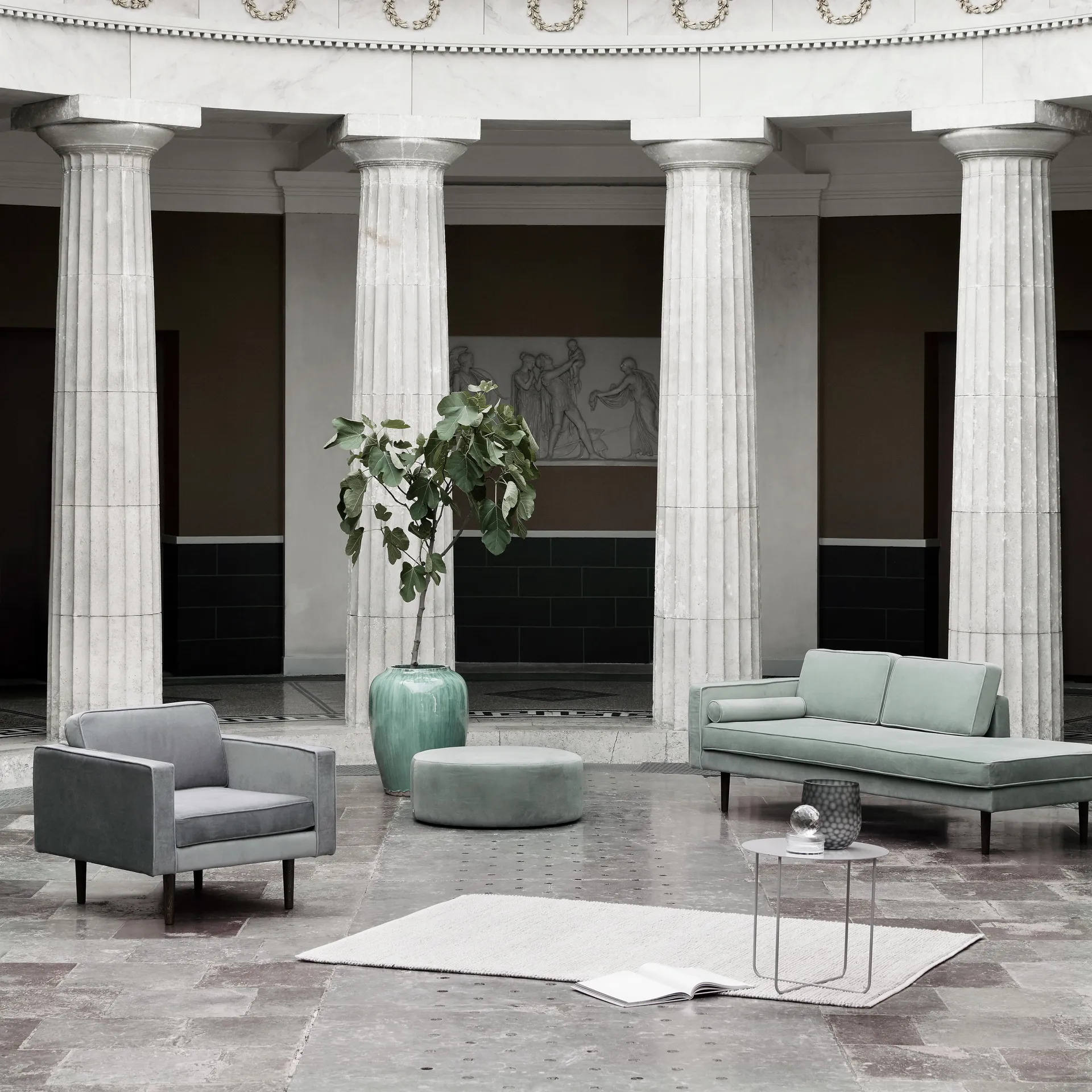 Poltrona Wind, drizzle (cinza) Broste Copenhagen