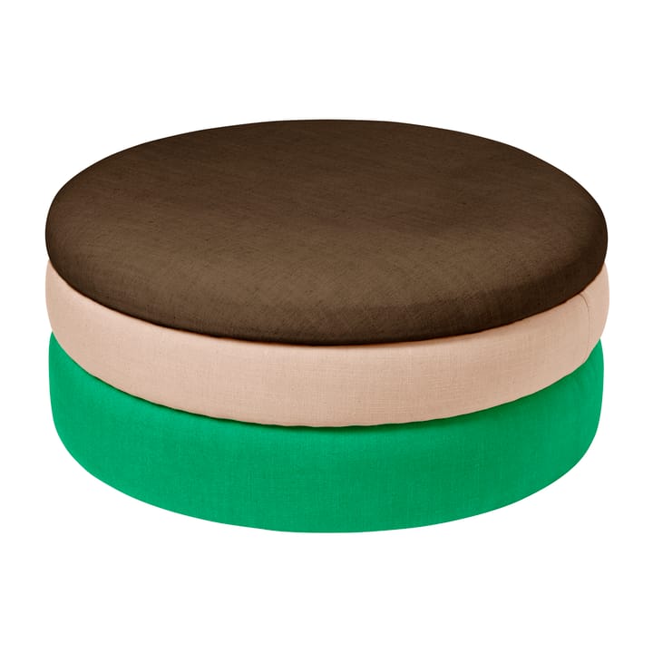 Pond pufe 30 cm - Emerald green-rose-coffee - Broste Copenhagen