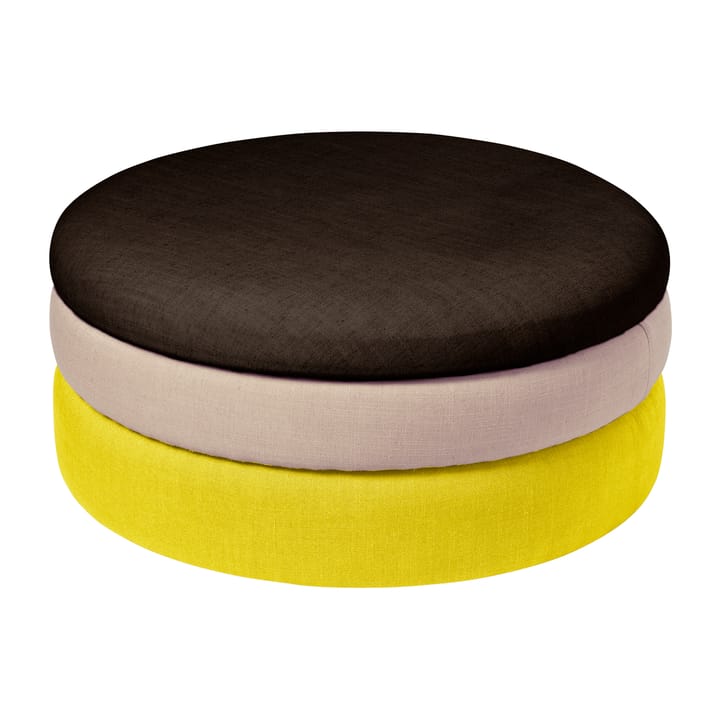 Pond pufe 30 cm - Yellow-beige-dark grape - Broste Copenhagen