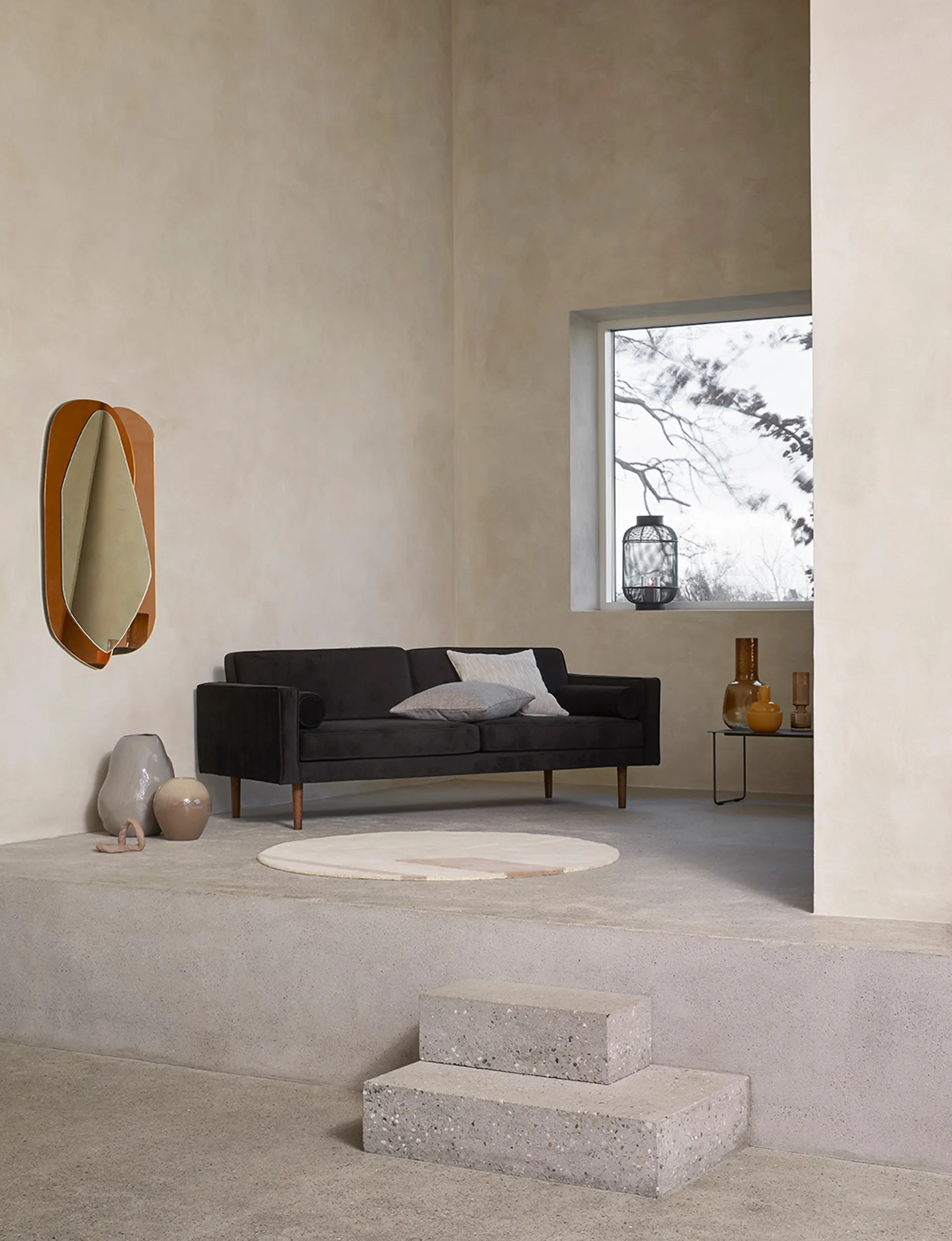 Porta-vela Bwool Ø31 cm, Preto Broste Copenhagen