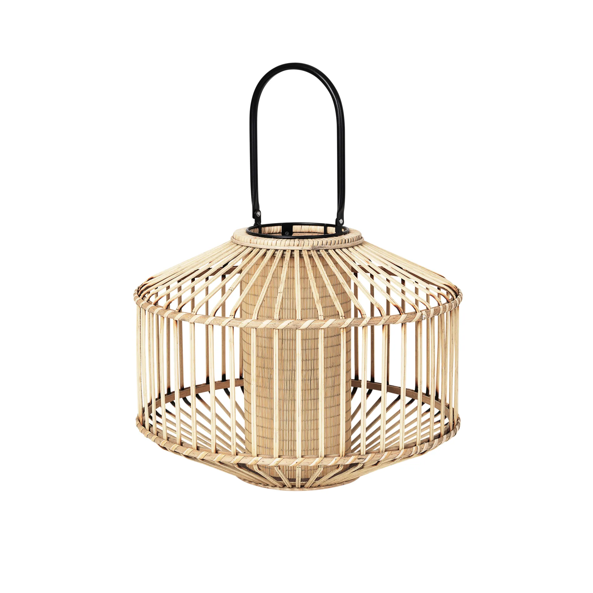 Porta-vela de bambú Flax, pequeno Broste Copenhagen