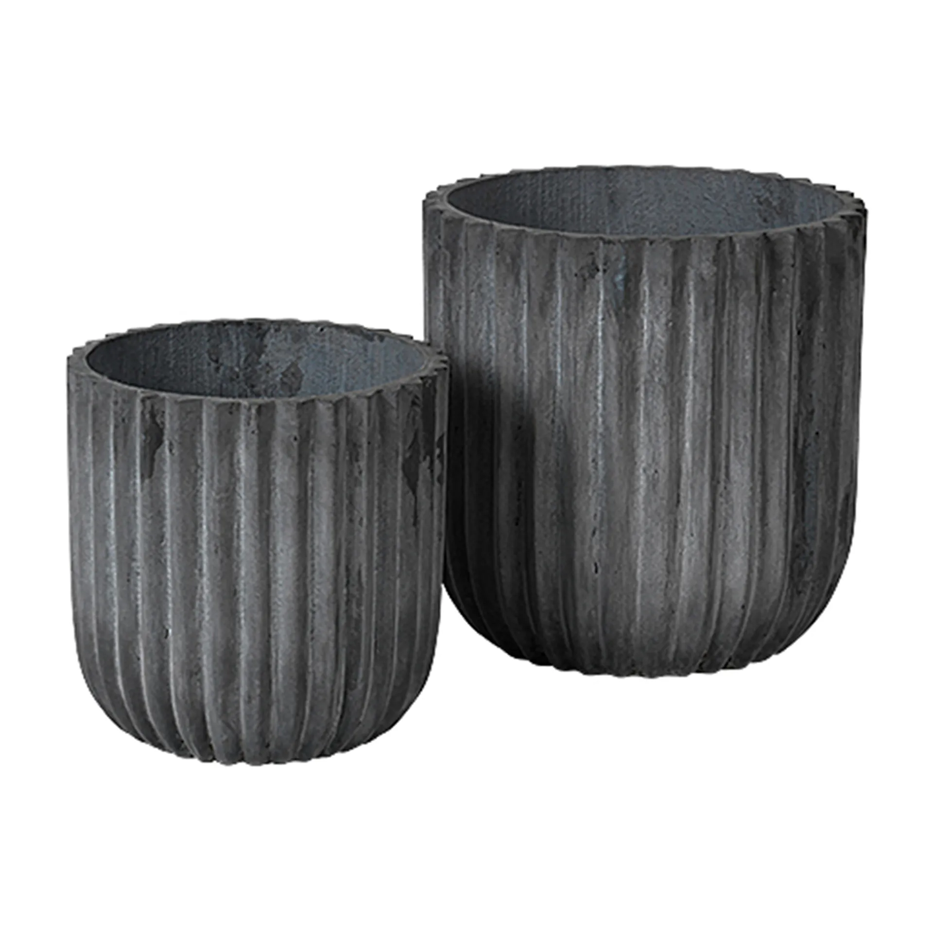 Pote de flores Fiber, 2 unid., Charcoal Broste Copenhagen