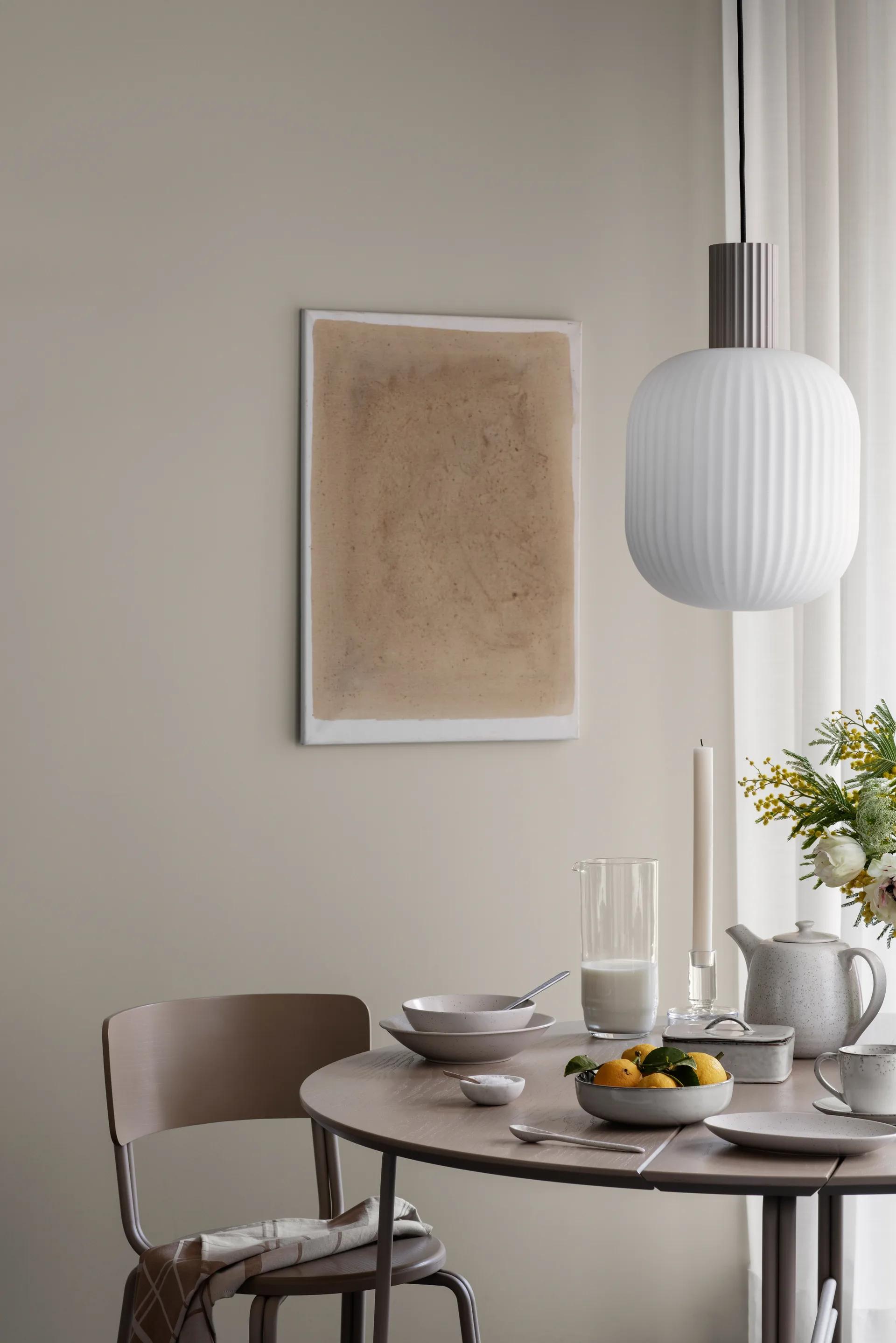 Prato de massa Nordic Sand Ø22,5 cm embalagem de 8 Broste Copenhagen