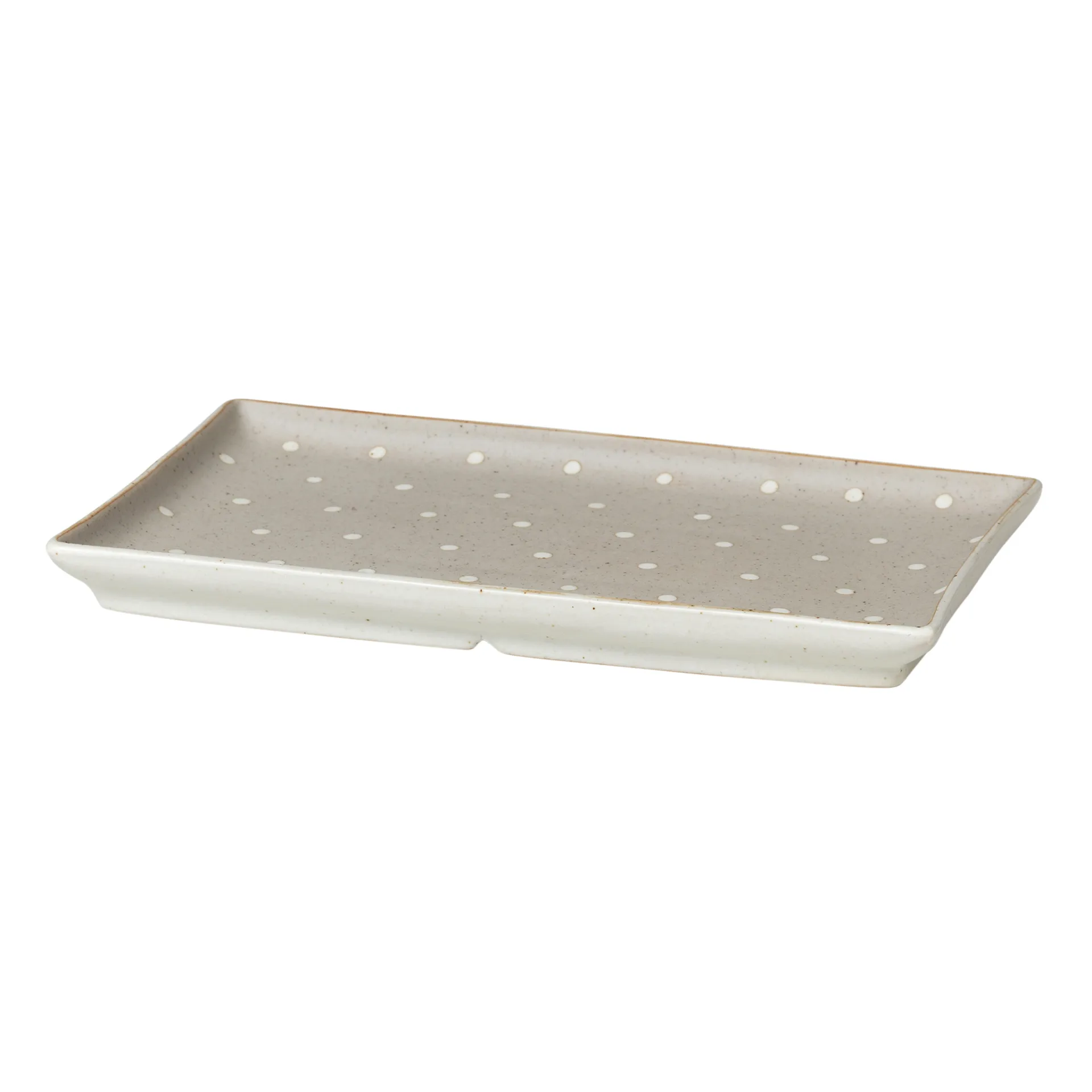 Prato Eli 17,6x20 cm, matte soft light grey dots Broste Copenhagen