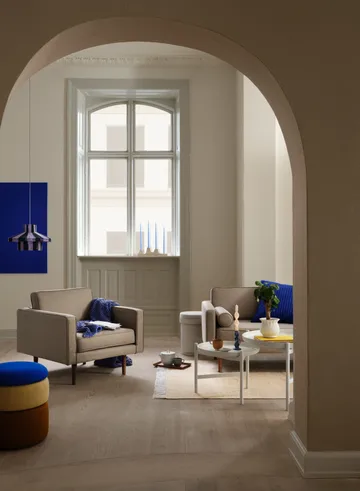 Pufe Pond 42 cm - Blue-sand-ochre - Broste Copenhagen