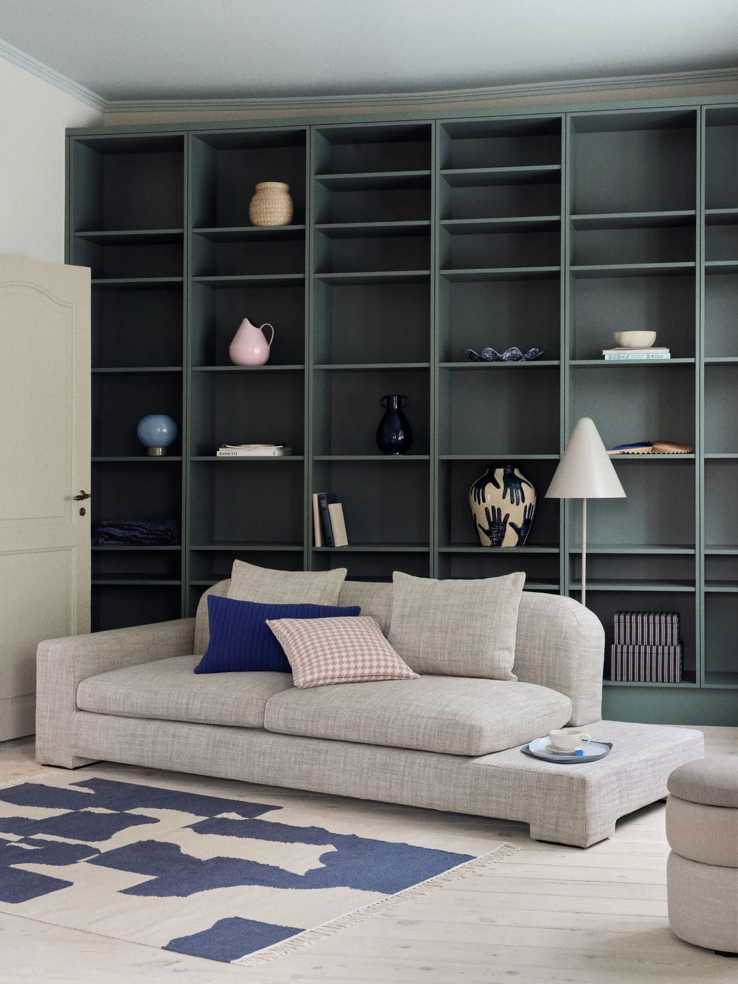 Pufe Pond 42 cm, Tons de bege Broste Copenhagen