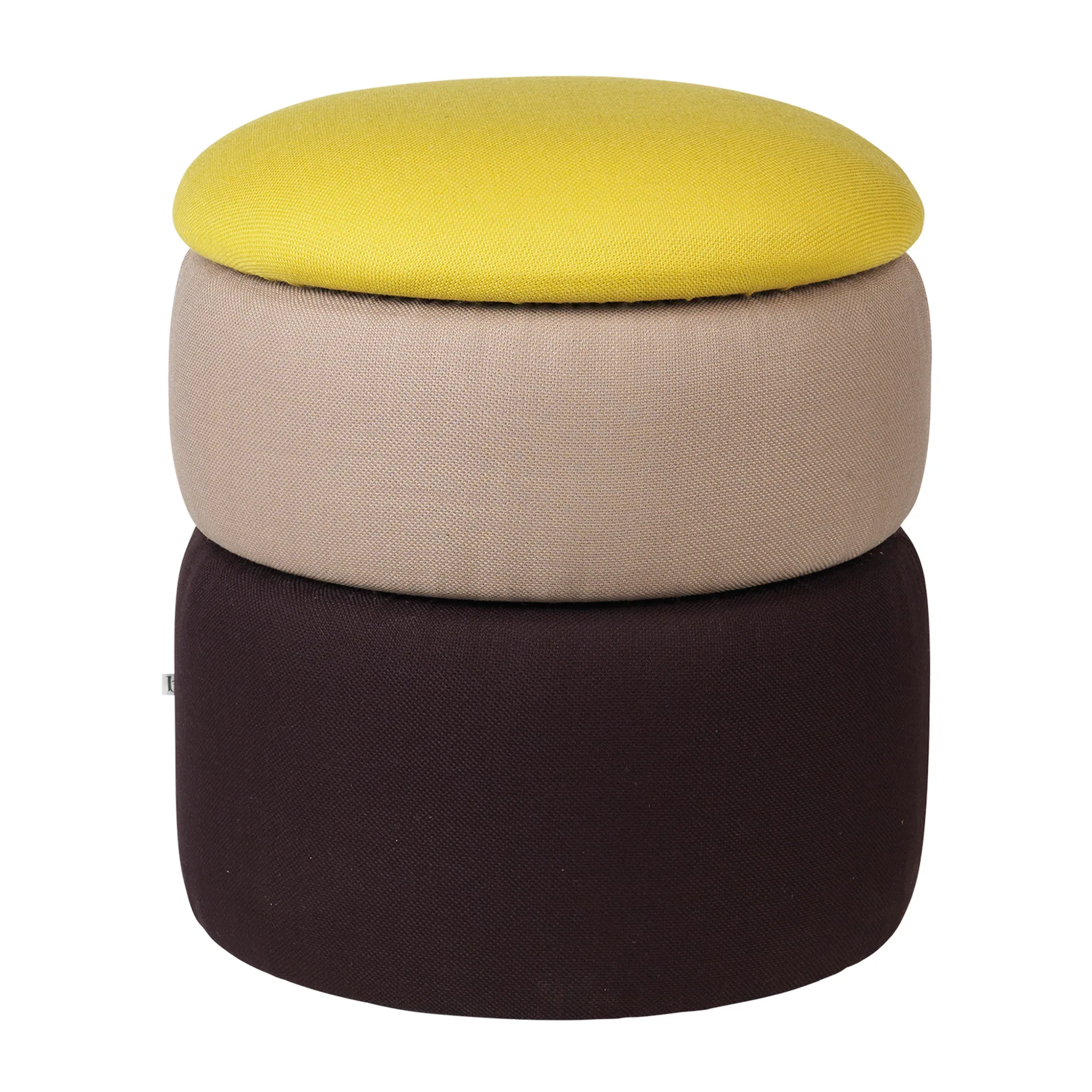 Pufe Pond 42 cm, Yellow-beige-dark grape Broste Copenhagen