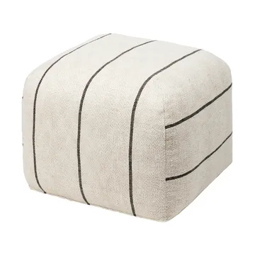 Pufe Sigrid - Light beige-black, 50x50 cm - Broste Copenhagen