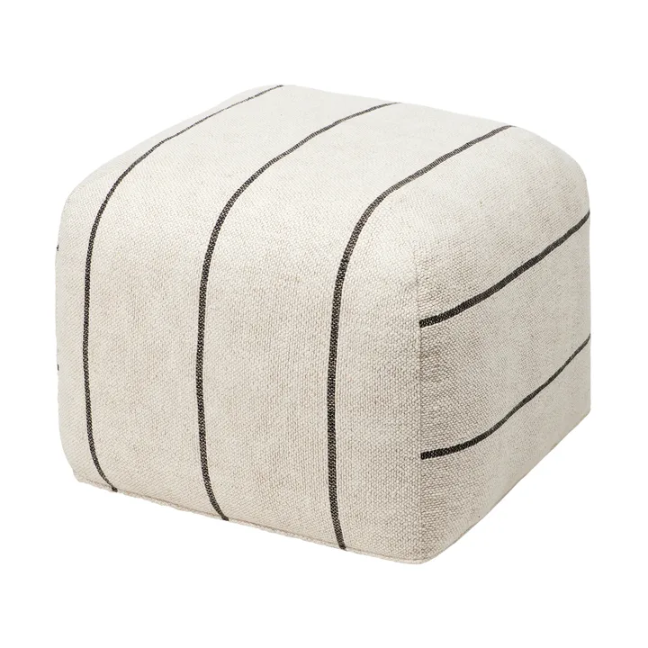 Pufe Sigrid - Light beige-black, 50x50 cm - Broste Copenhagen