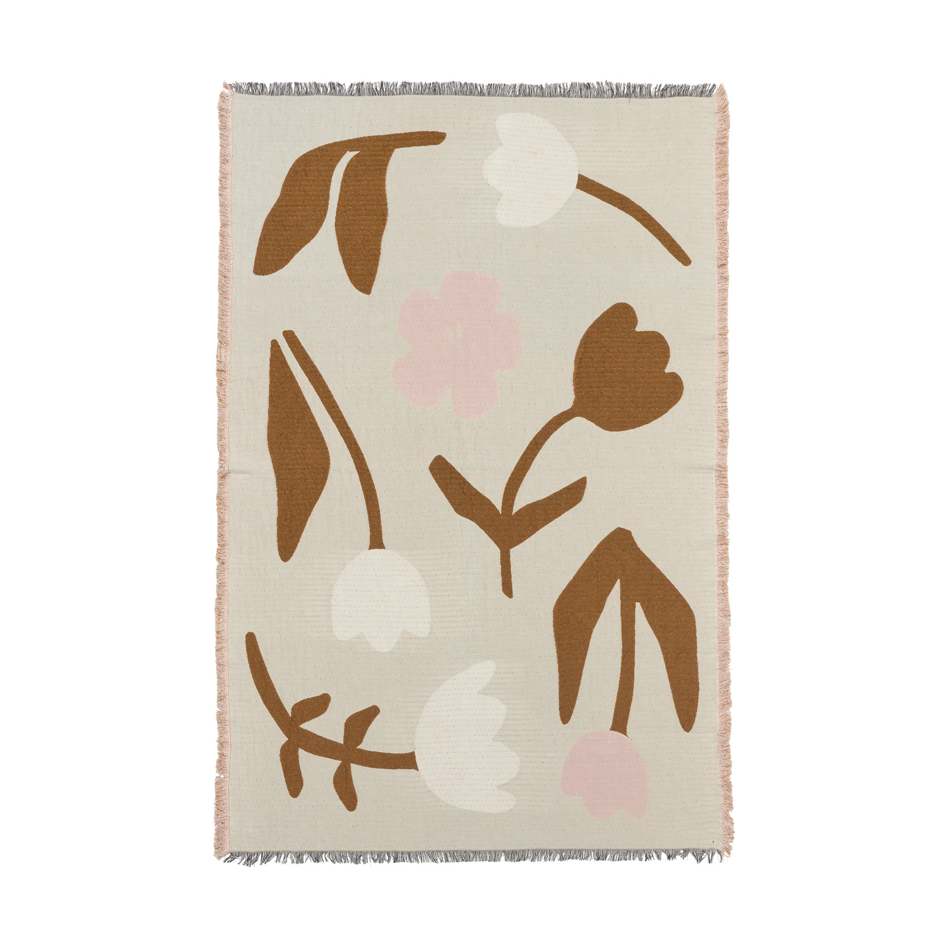Rosita manta 130x180 cm, Golden brown-mauve pink Broste Copenhagen