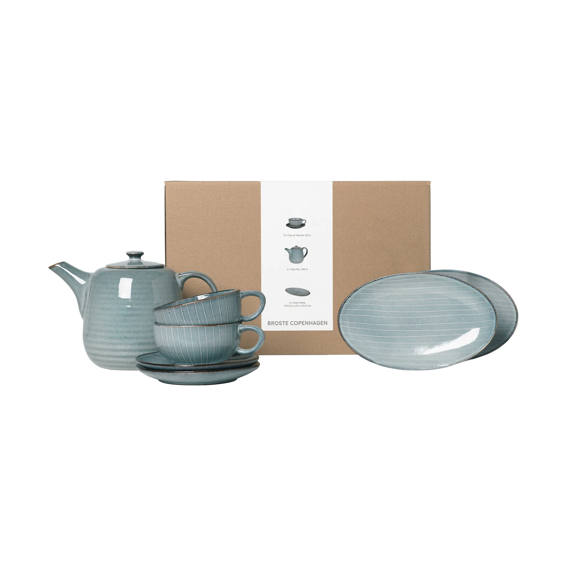 Serviço de chá Nordic Sea para dois, 5 peças Broste Copenhagen