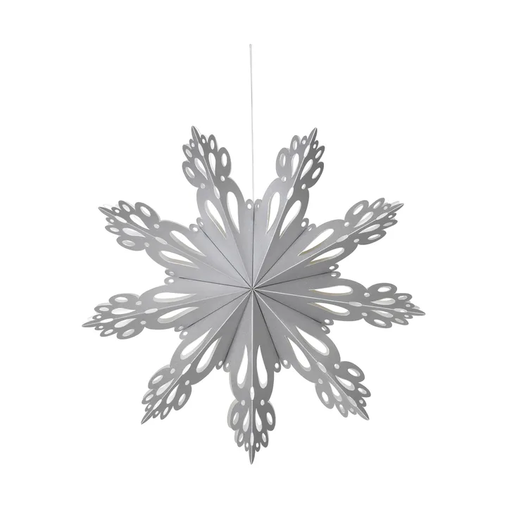 Snowflake estrela de Advento - Prata, M - Broste Copenhagen