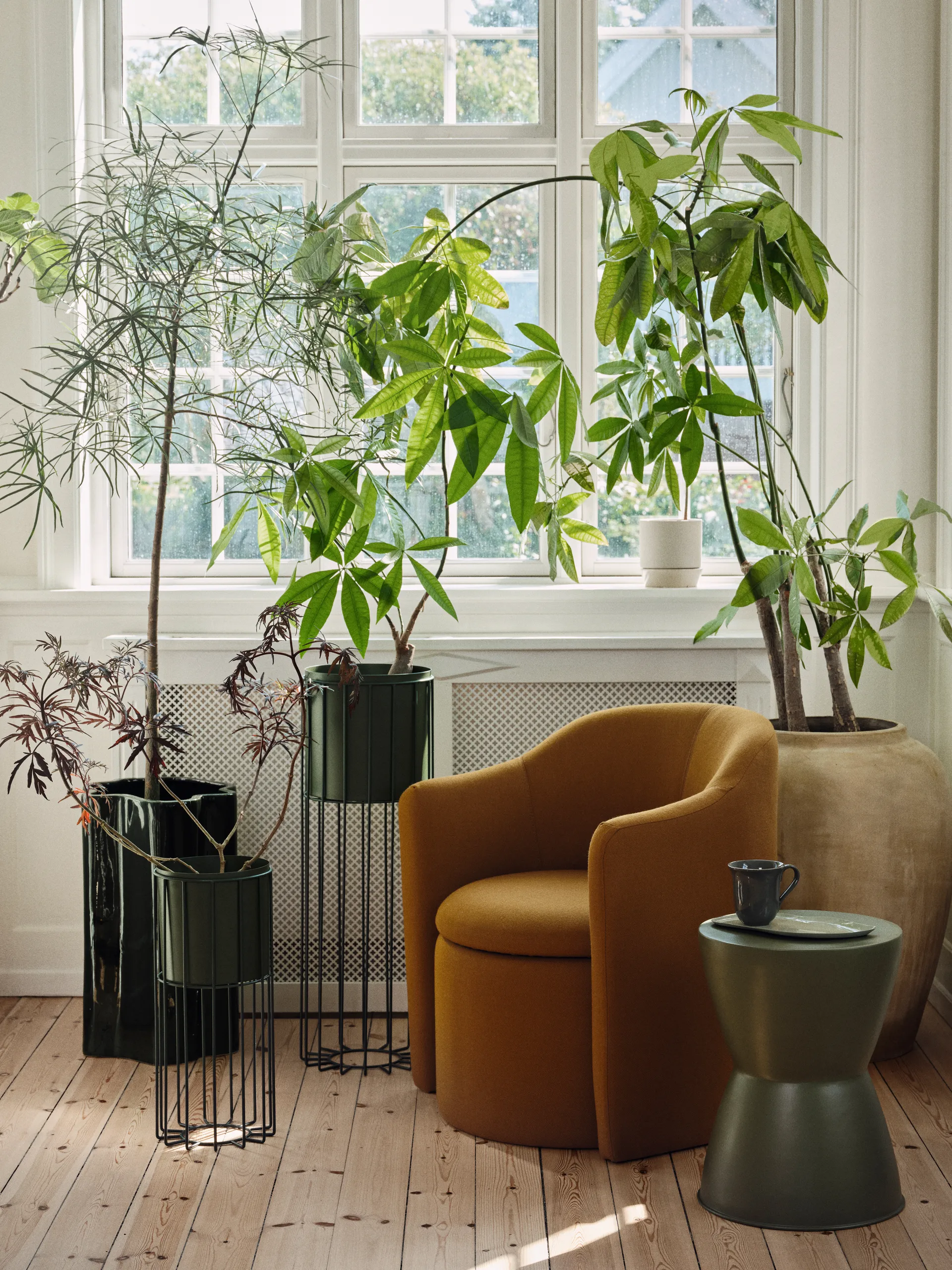 Sonja vaso de flores H:55 cm, Dark green Broste Copenhagen