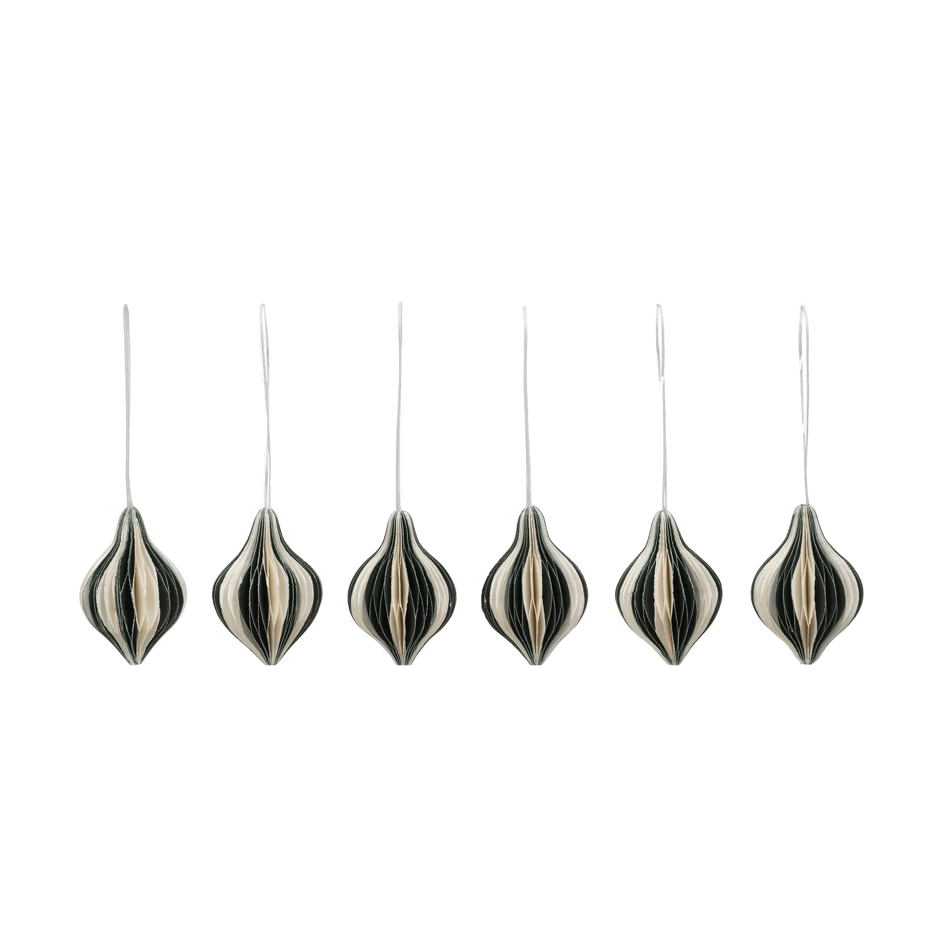 Spira ornamento de Natal, Deep Forest-Off White Broste Copenhagen
