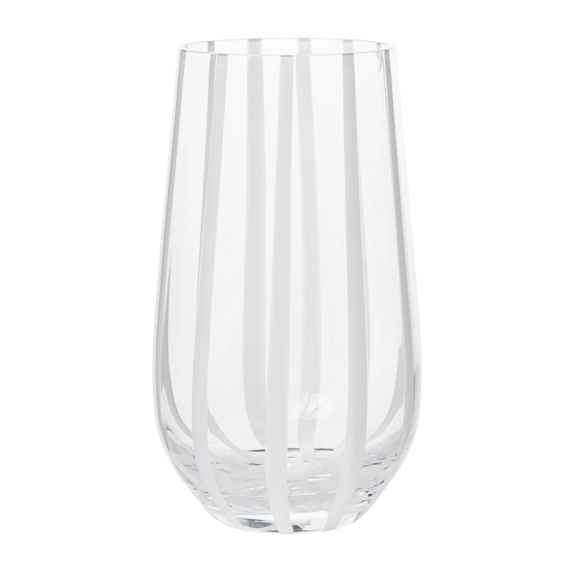 Stripe copo de água 55 cl, Transparente-branco listrado Broste Copenhagen